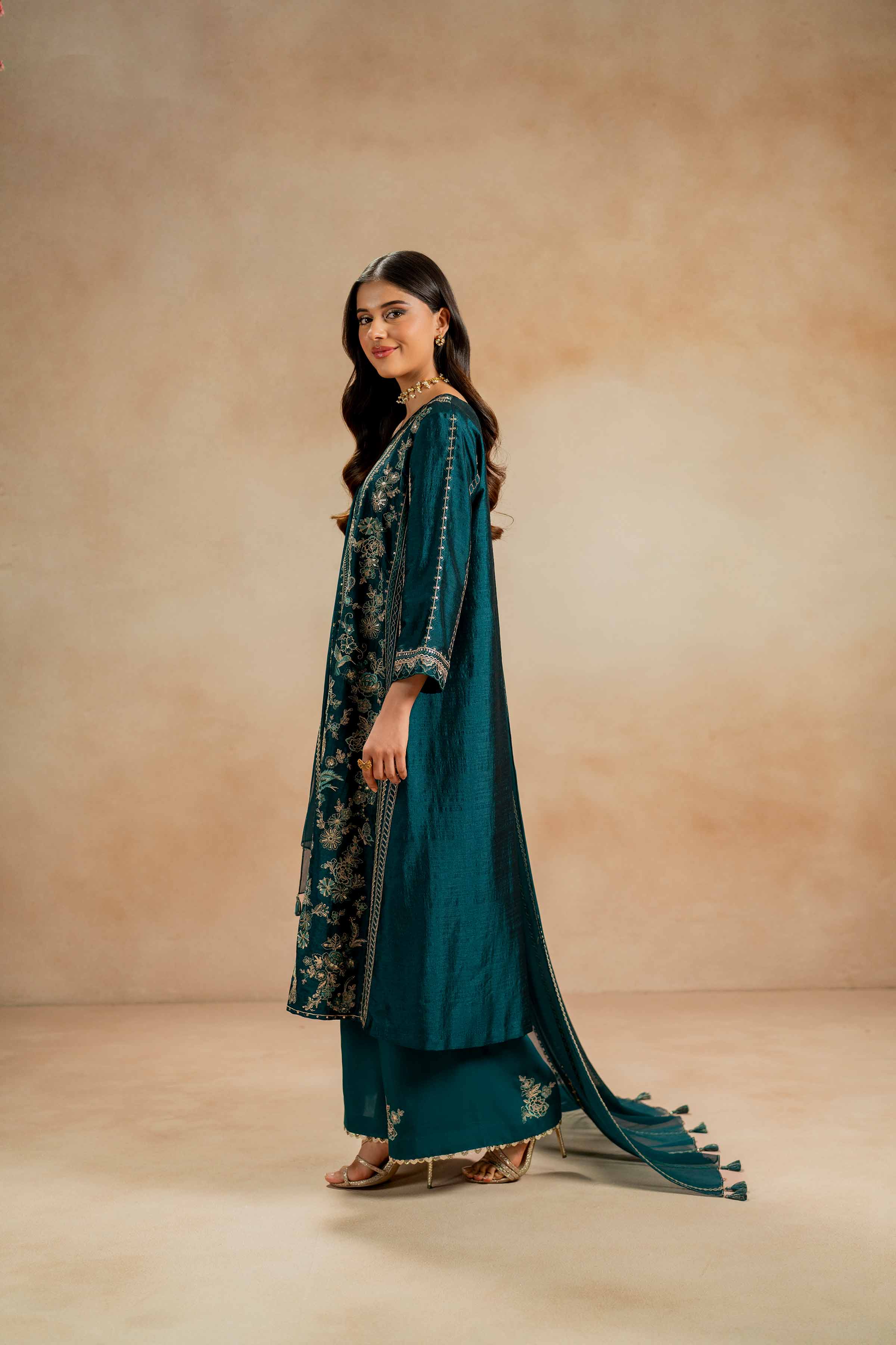 3 Piece - Embroidered Suit - 42308013 - Image 3