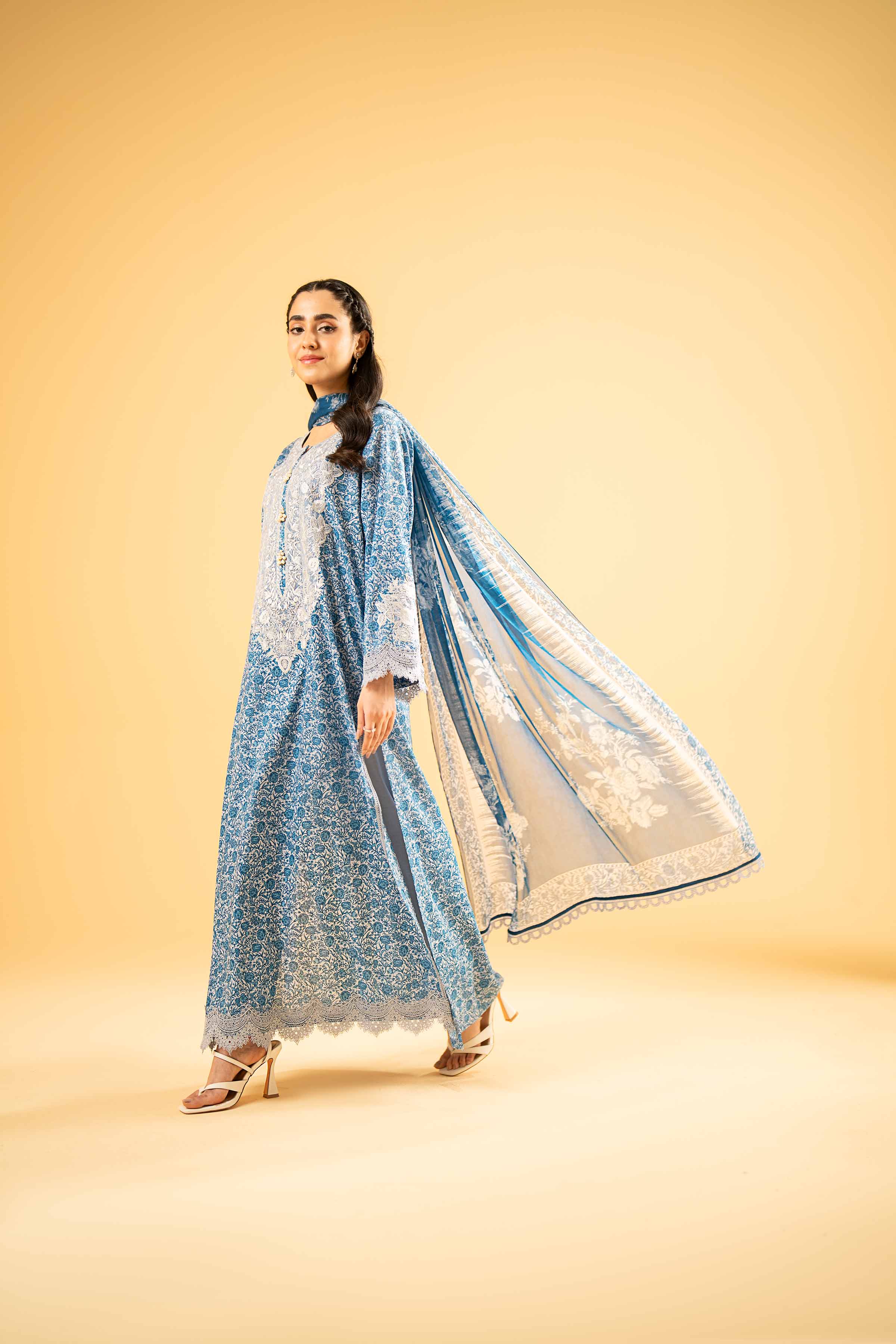 3 Piece - Printed Embroidered Suit - 42401806 - Image 5