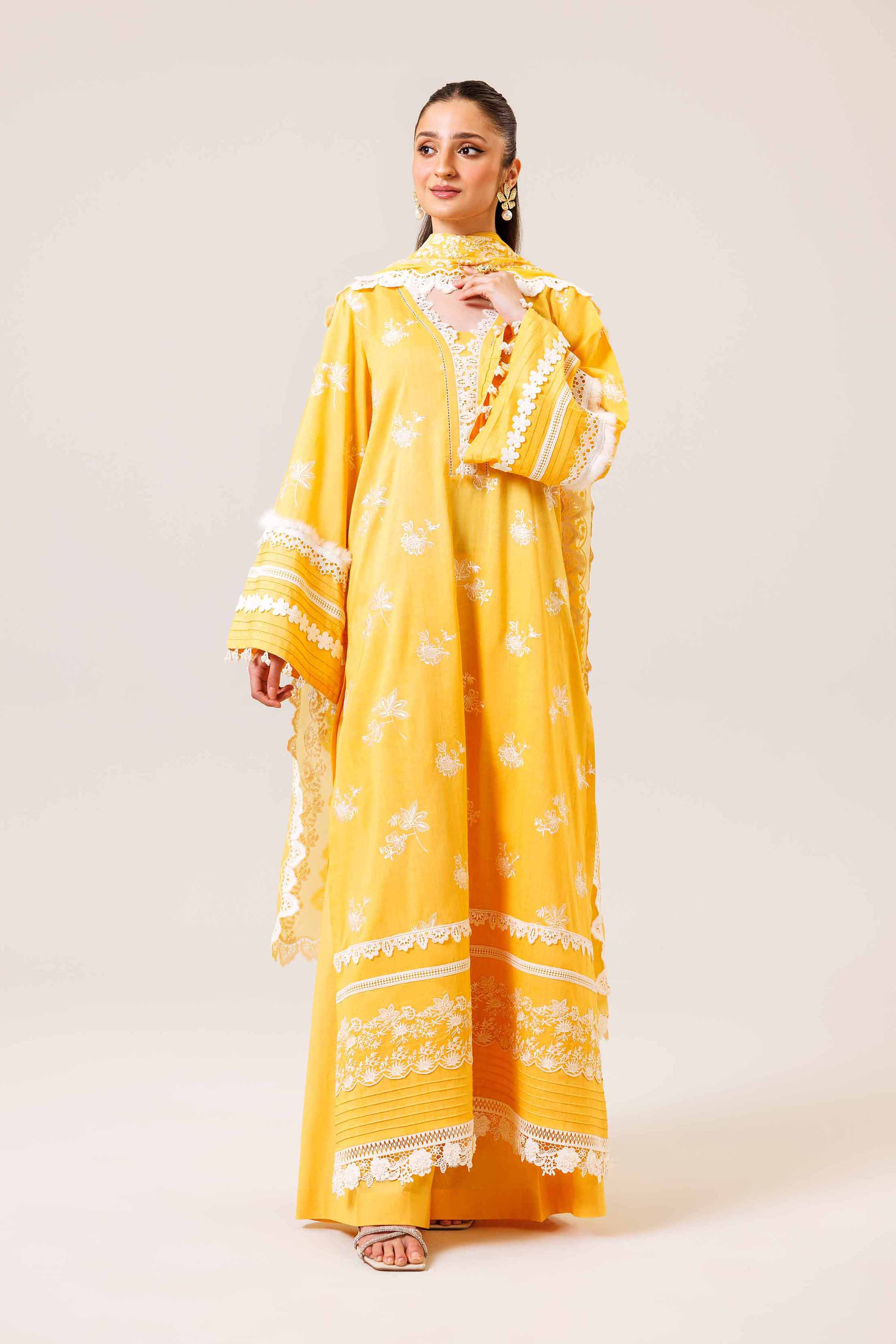 3 Piece - Printed Embroidered Suit - 42401824 - Image 4