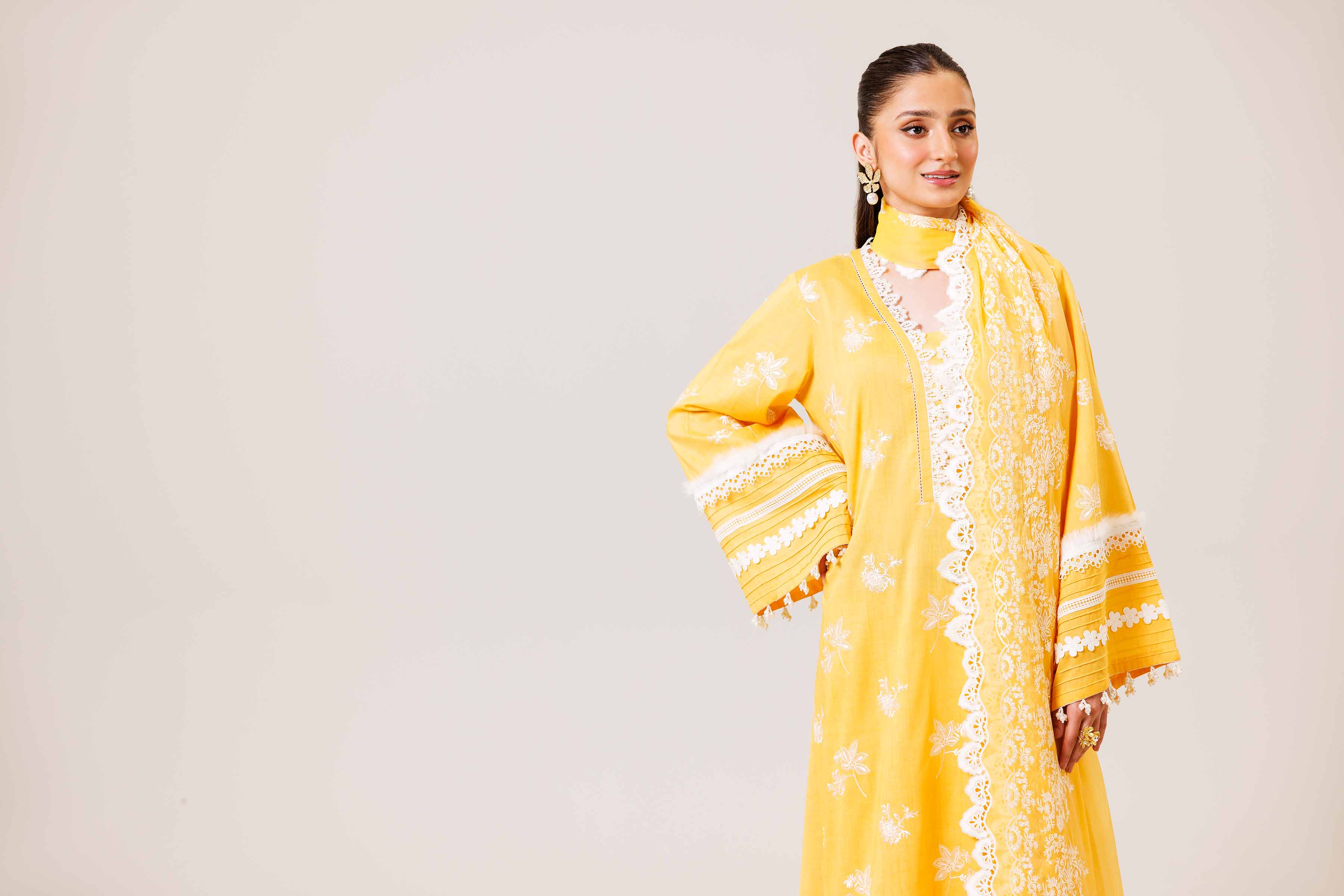 3 Piece - Printed Embroidered Suit - 42401824 - Image 9