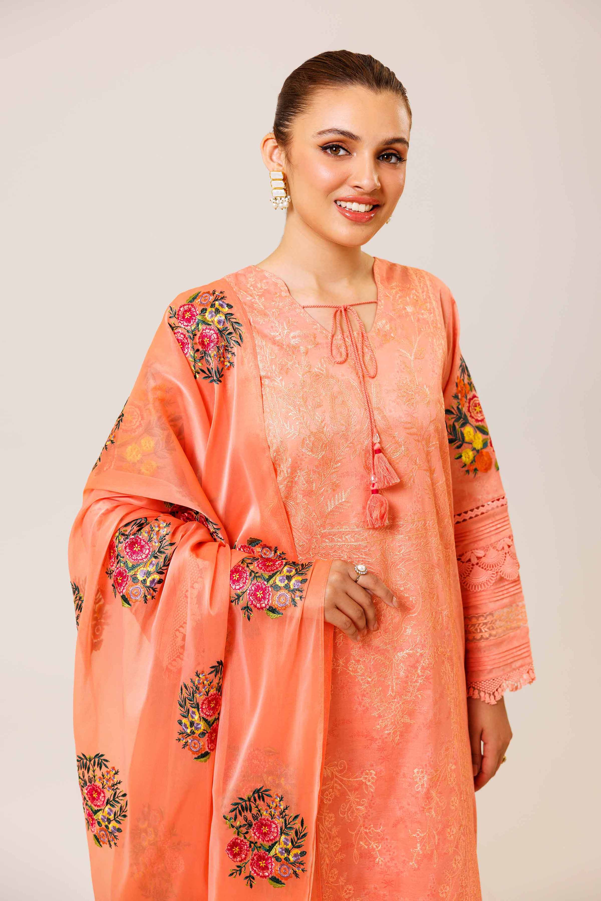 3 Piece - Printed Embroidered Suit - 42401827 - Image 2