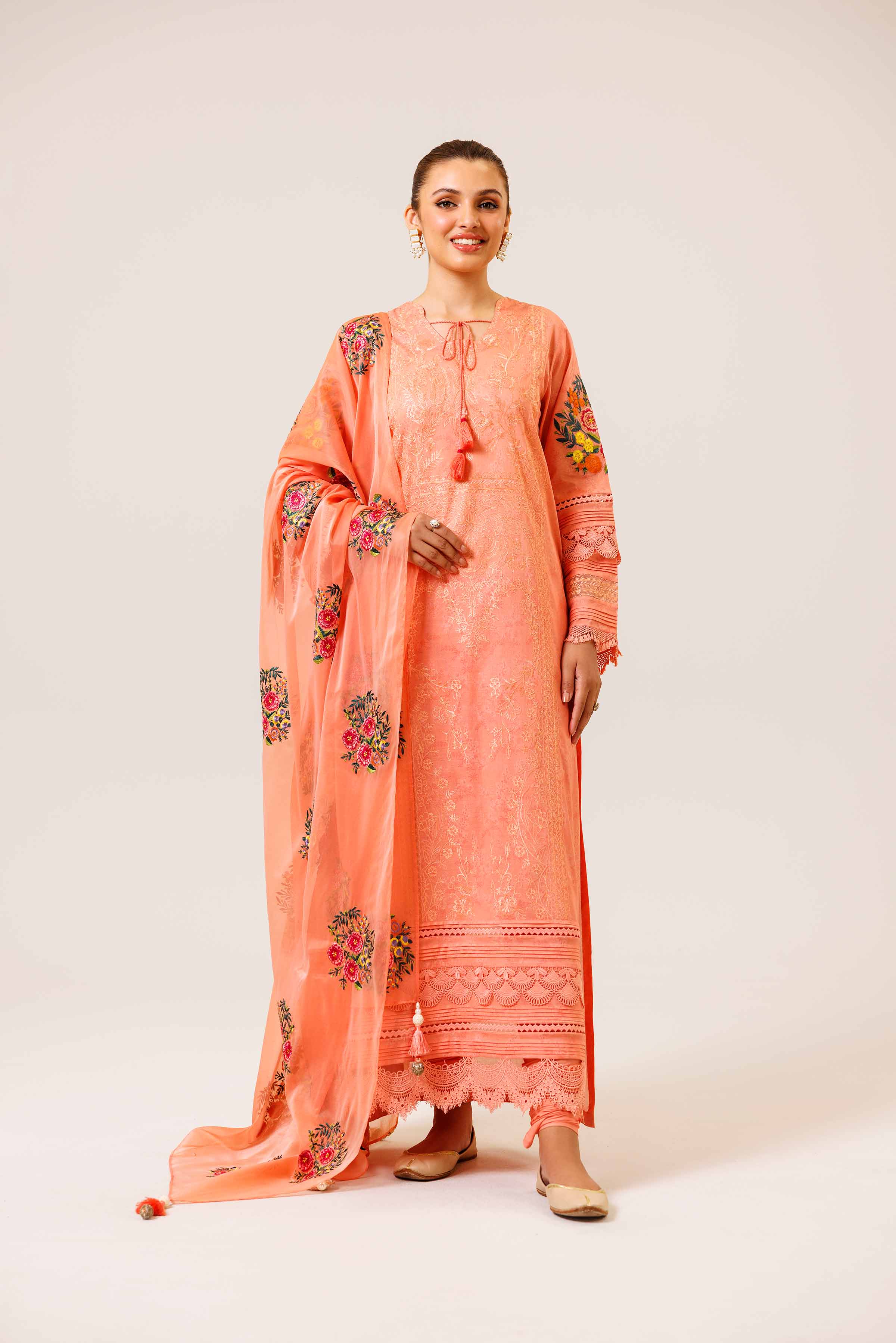 3 Piece - Printed Embroidered Suit - 42401827 - Image 6