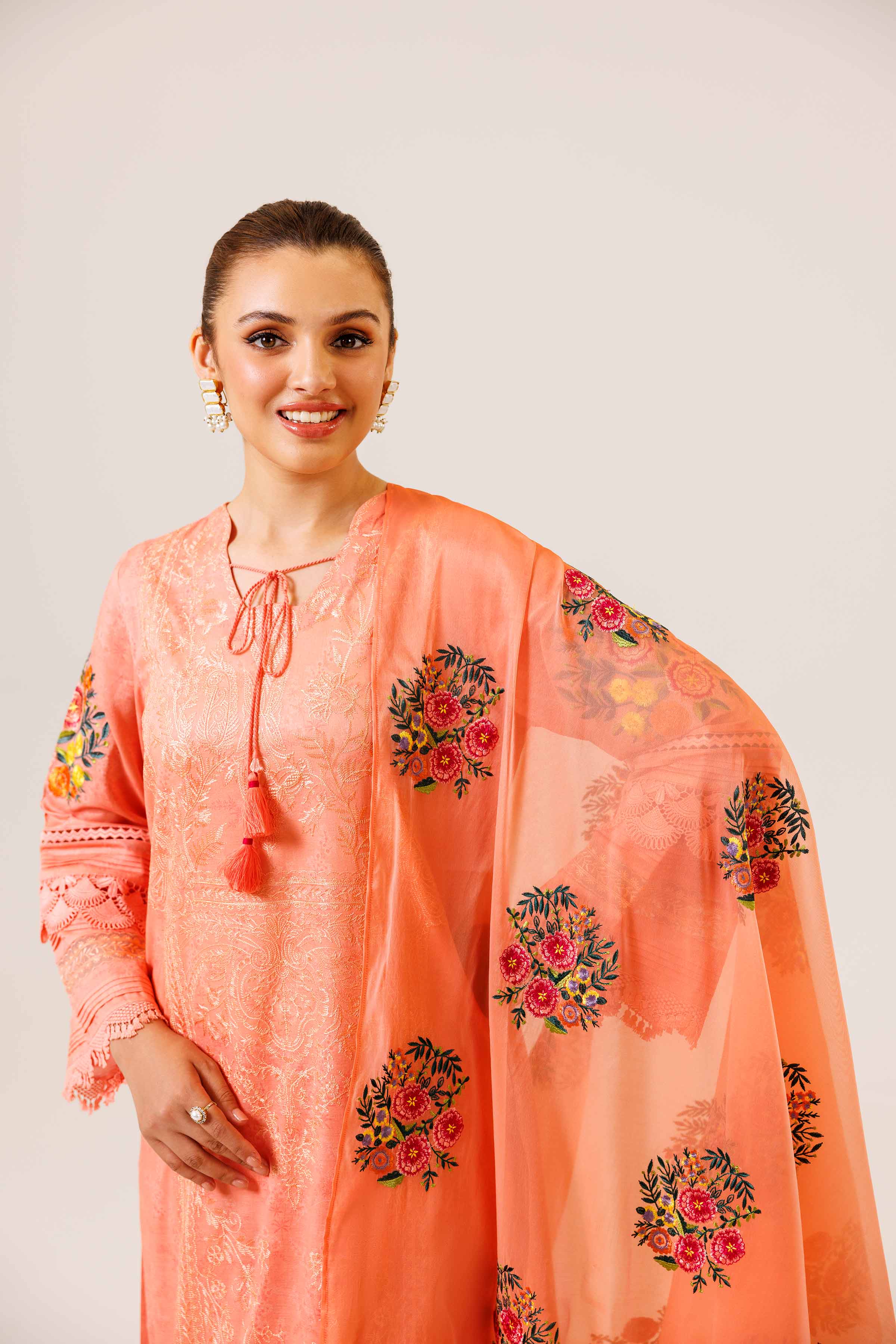 3 Piece - Printed Embroidered Suit - 42401827 - Image 7