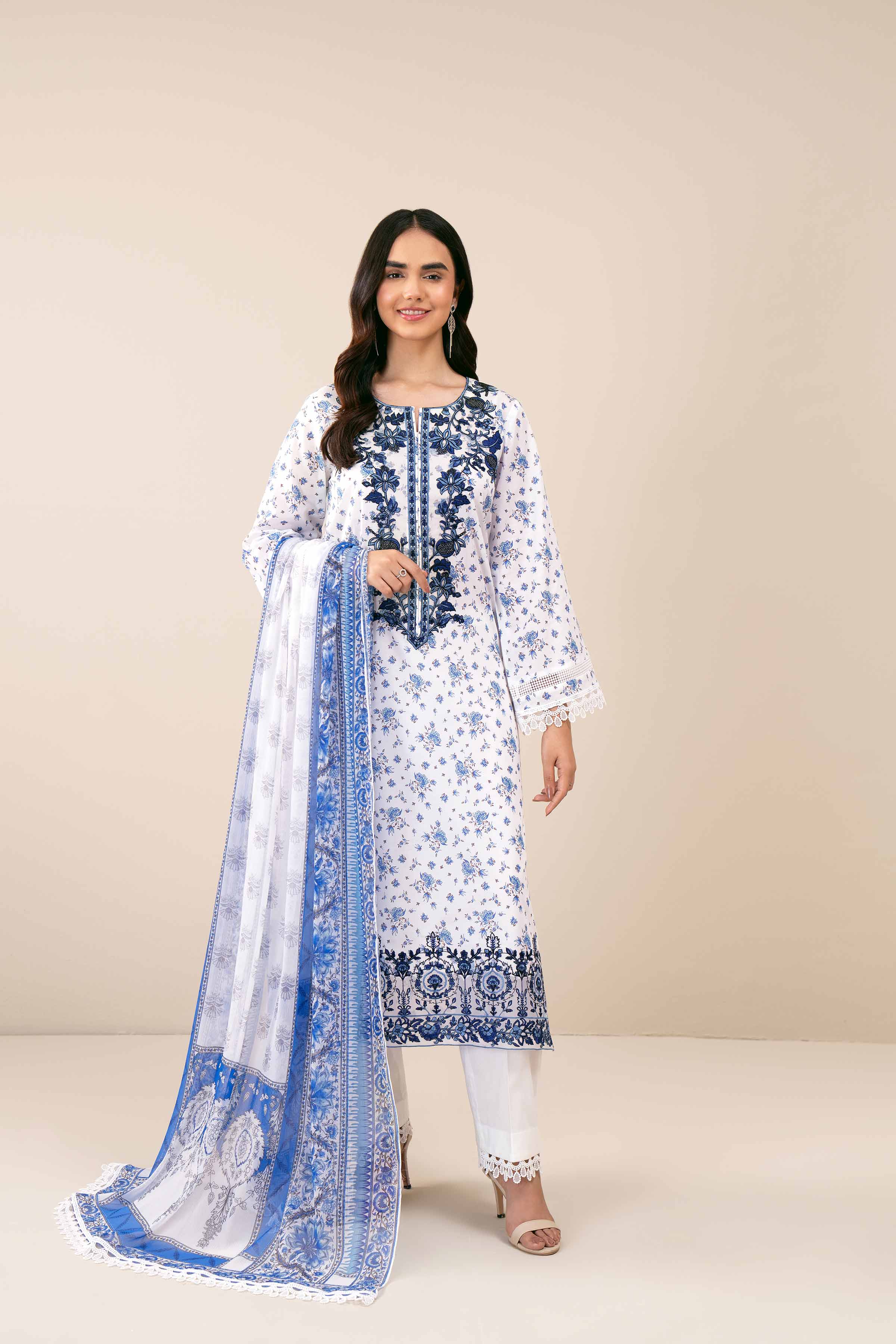 3 Piece - Printed Embroidered Suit - 42402035 - Image 11
