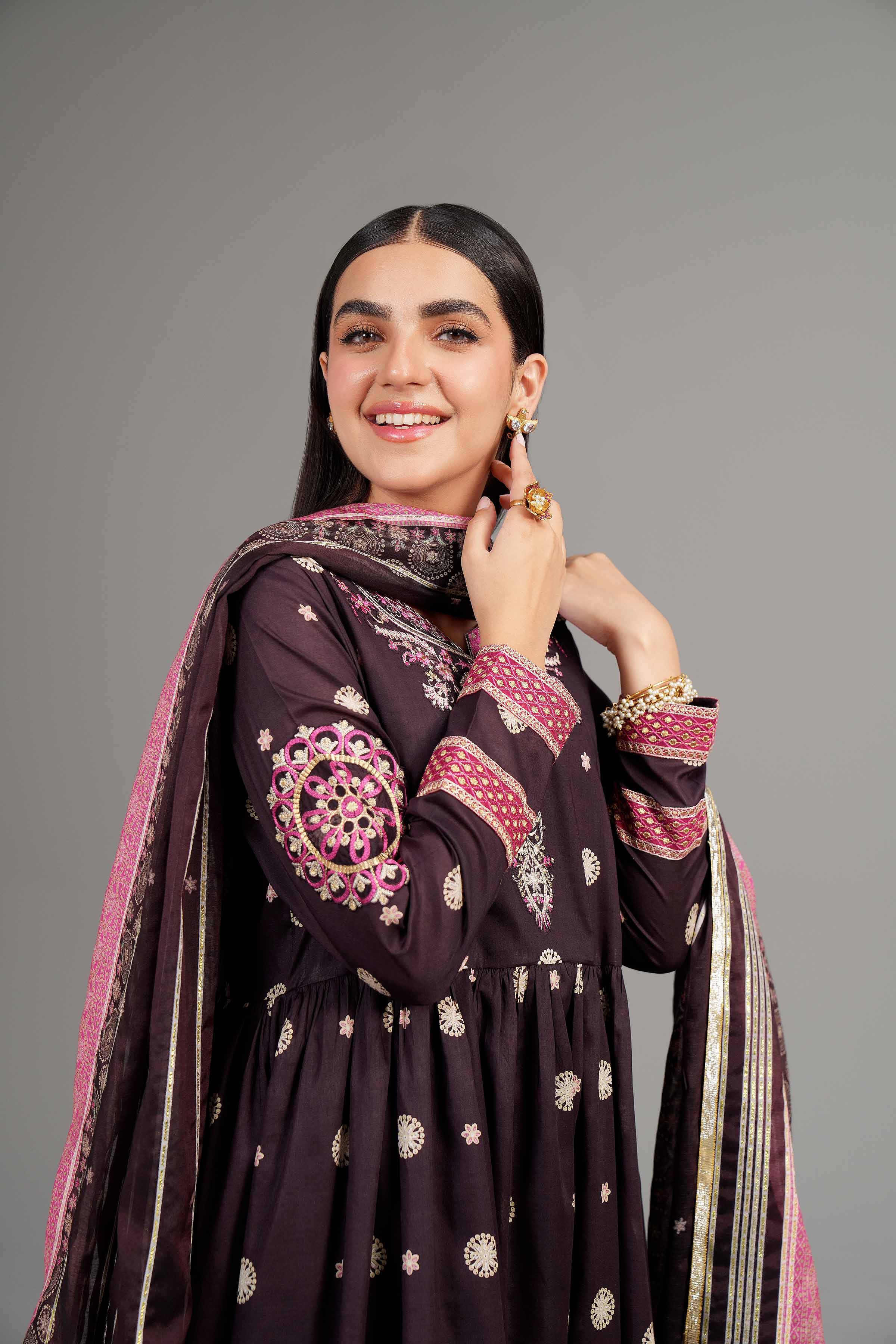 3 Piece - Printed Embroidered Suit - 42402064 - Image 4
