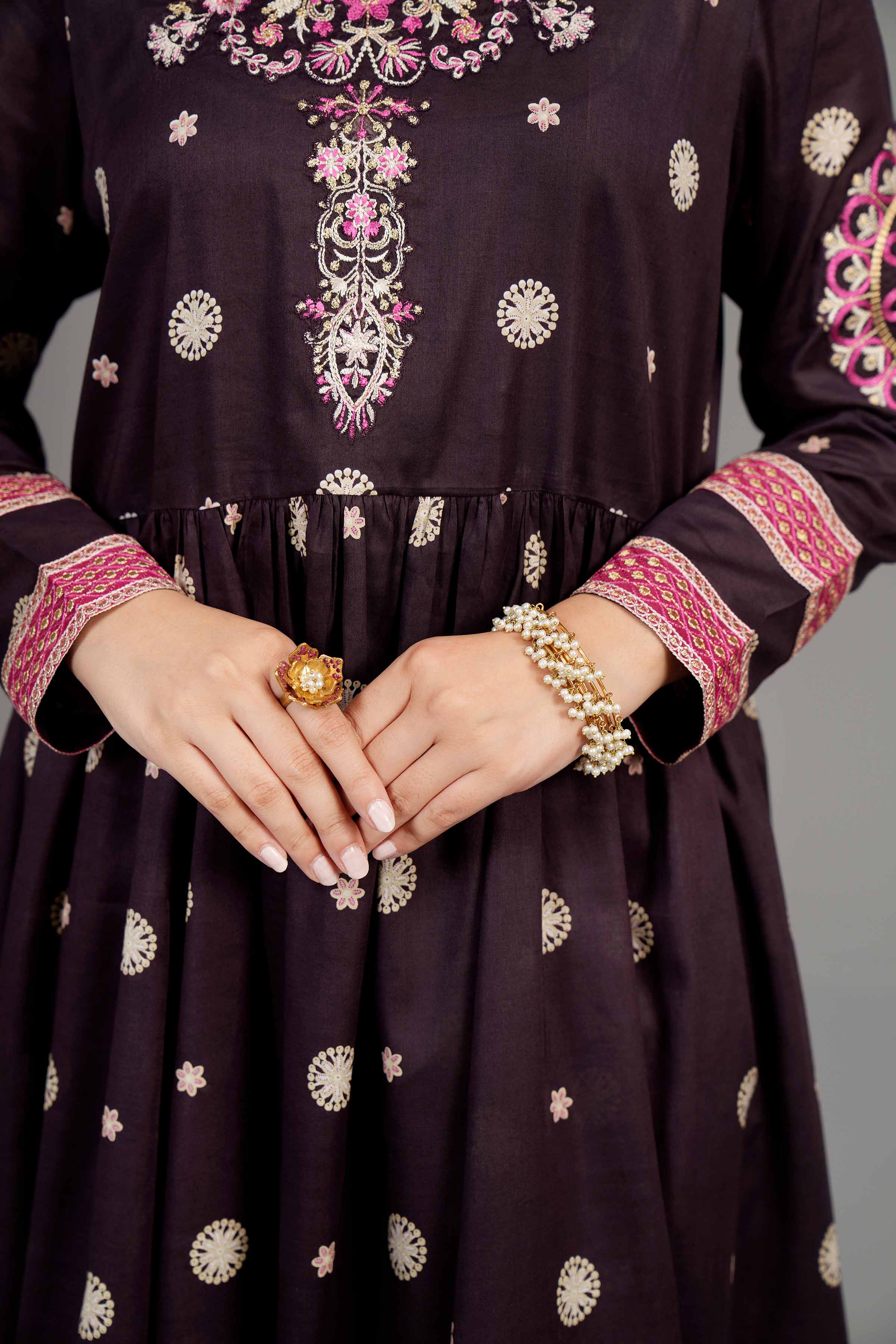 3 Piece - Printed Embroidered Suit - 42402064 - Image 6