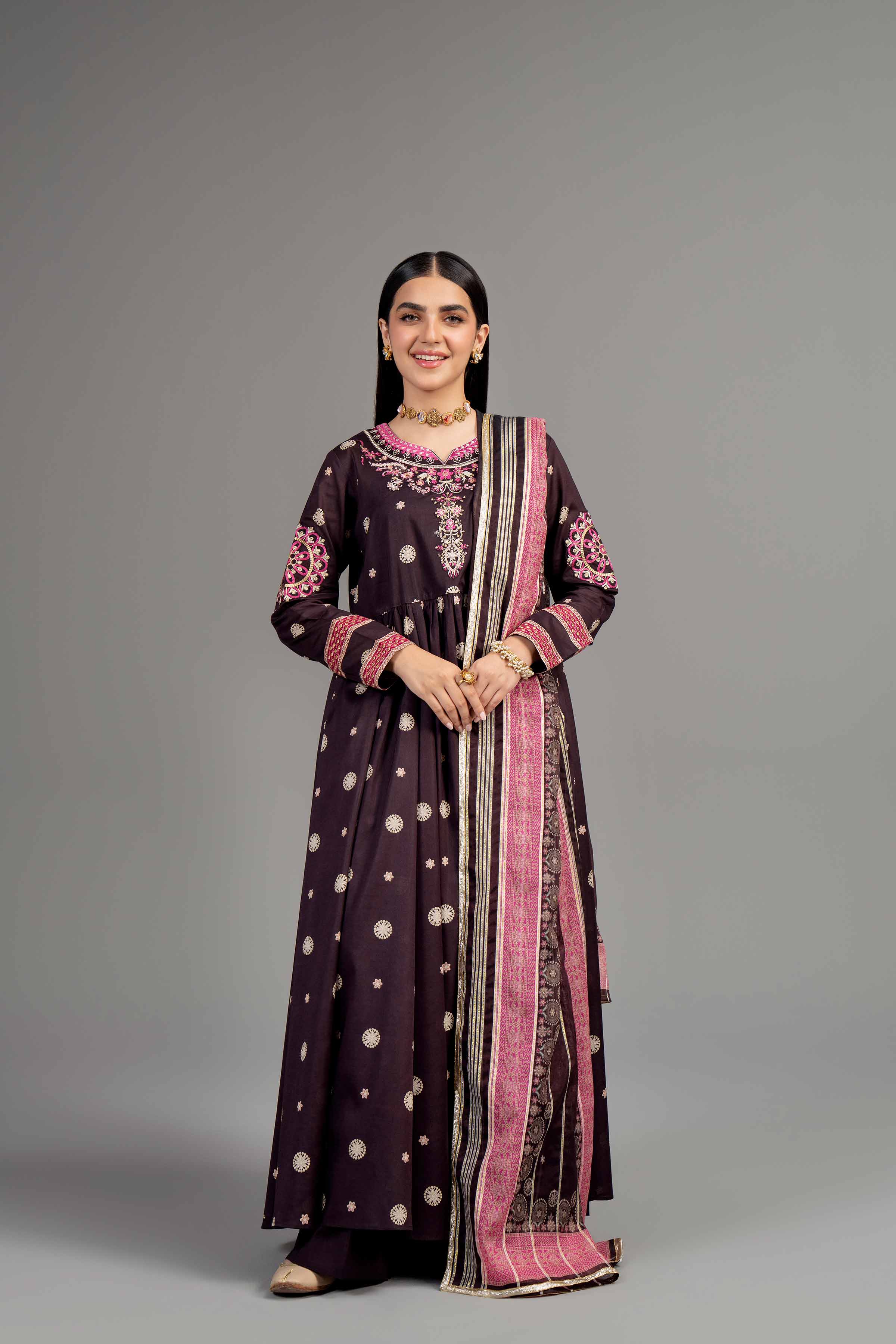 3 Piece - Printed Embroidered Suit - 42402064 - Image 7
