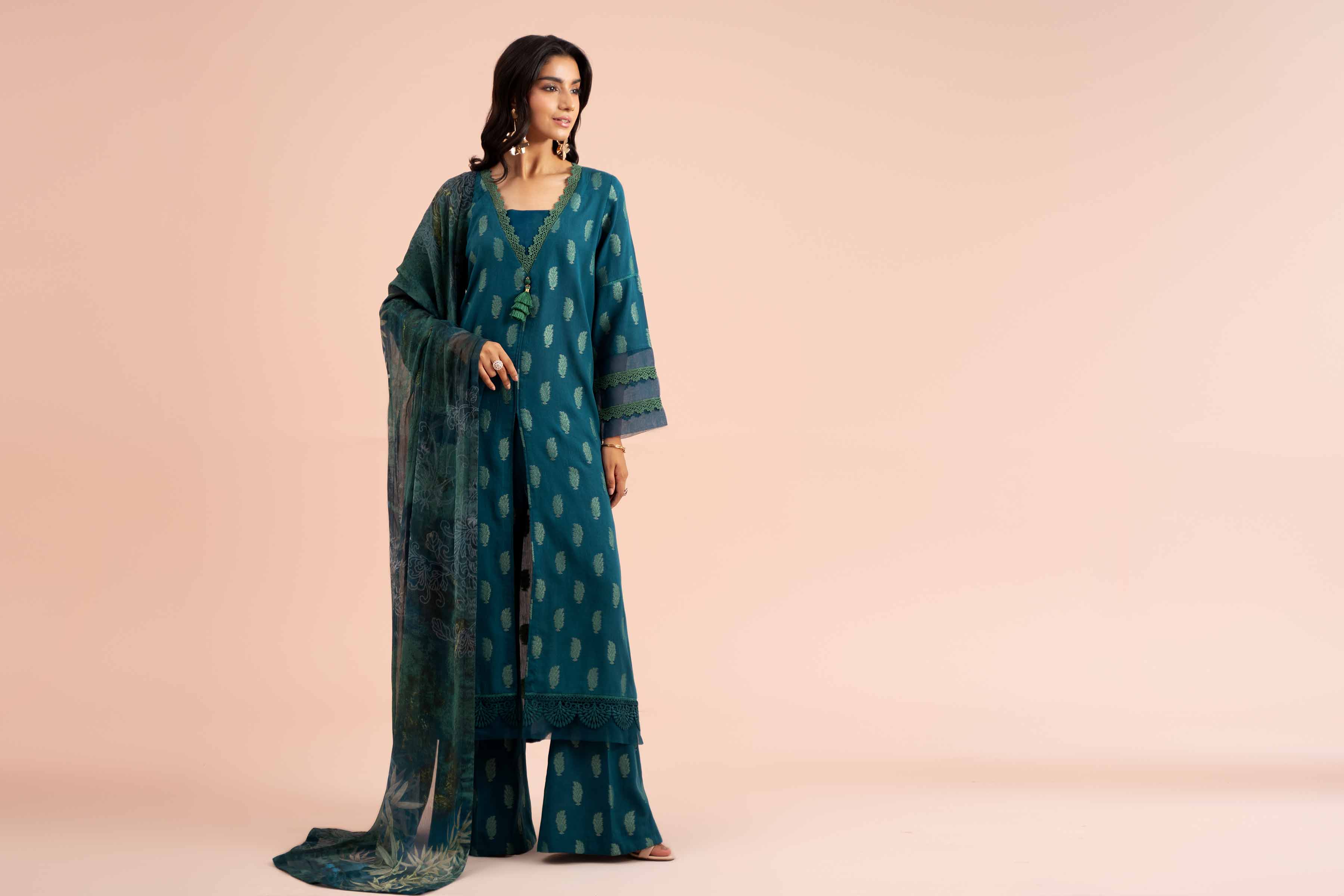 3 Piece - Jacquard Suit - 42402123 - Image 8