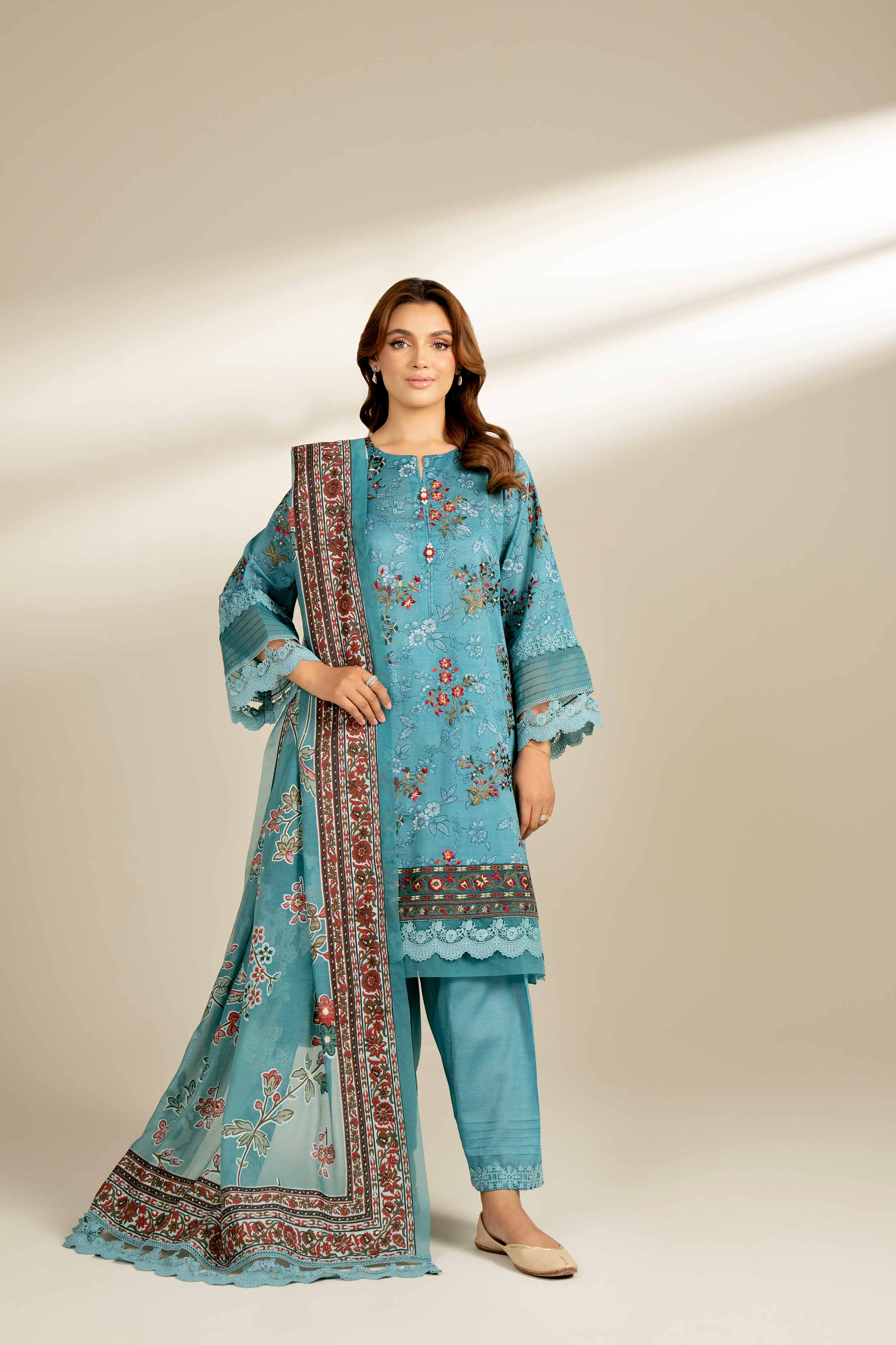 3 Piece - Printed Embroidered Suit - 42402129 - Image 6