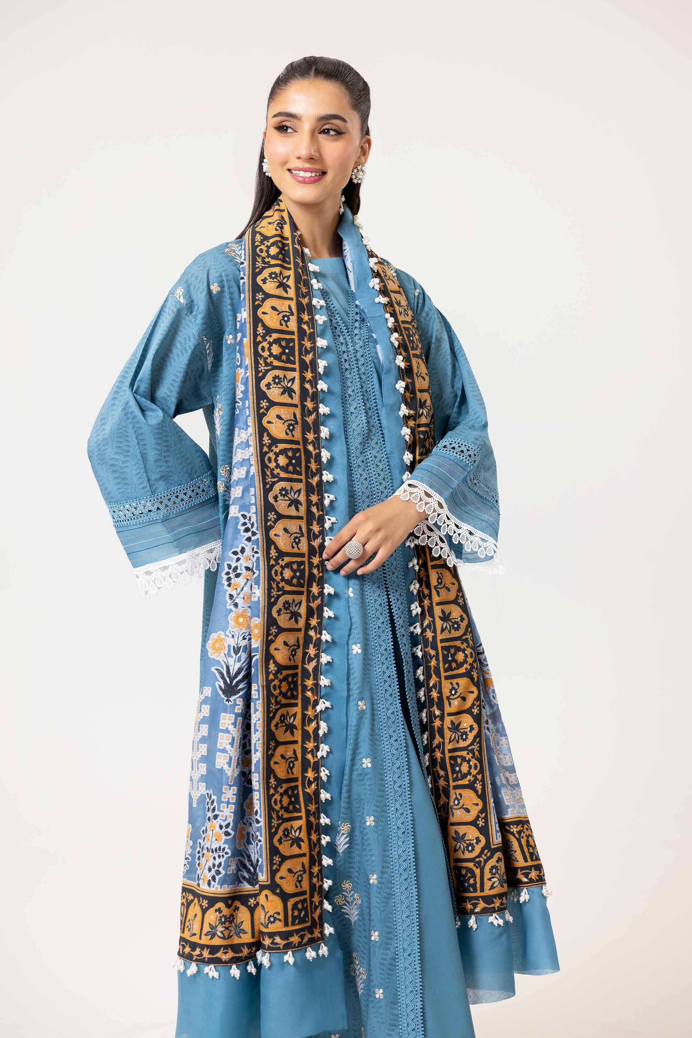 3 Piece - Printed Embroidered Suit - 42402132 - Image 2