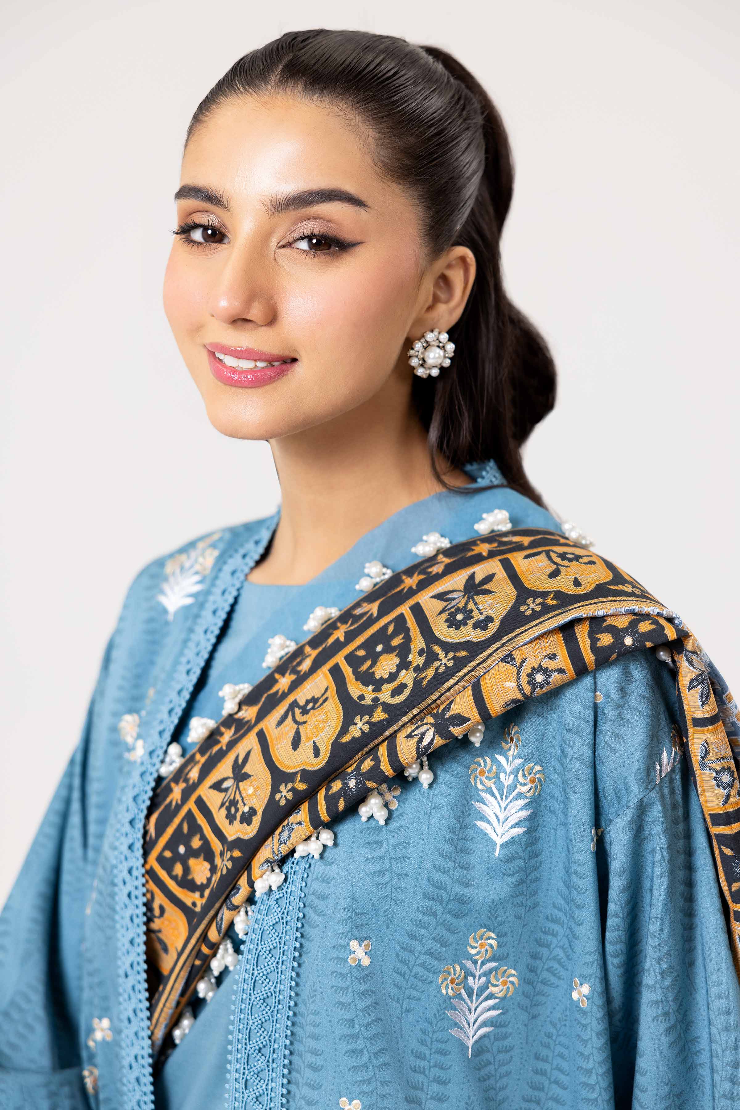 3 Piece - Printed Embroidered Suit - 42402132 - Image 4