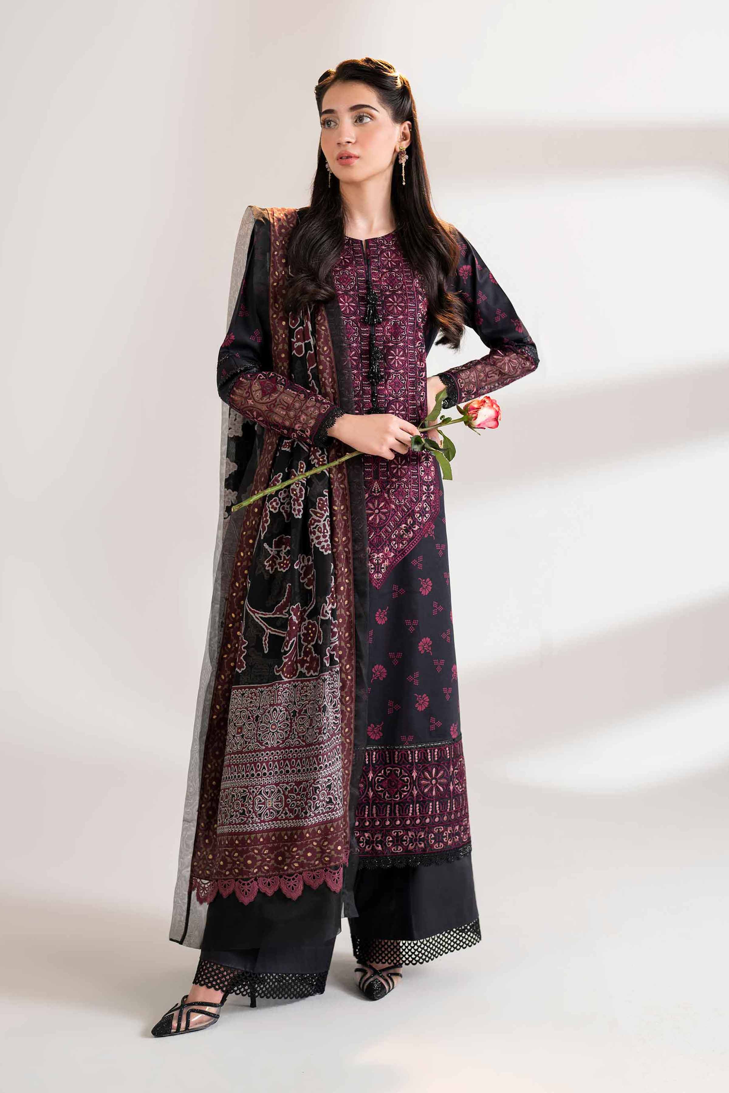 3 Piece - Printed Embroidered Suit - 42402133 - Image 2
