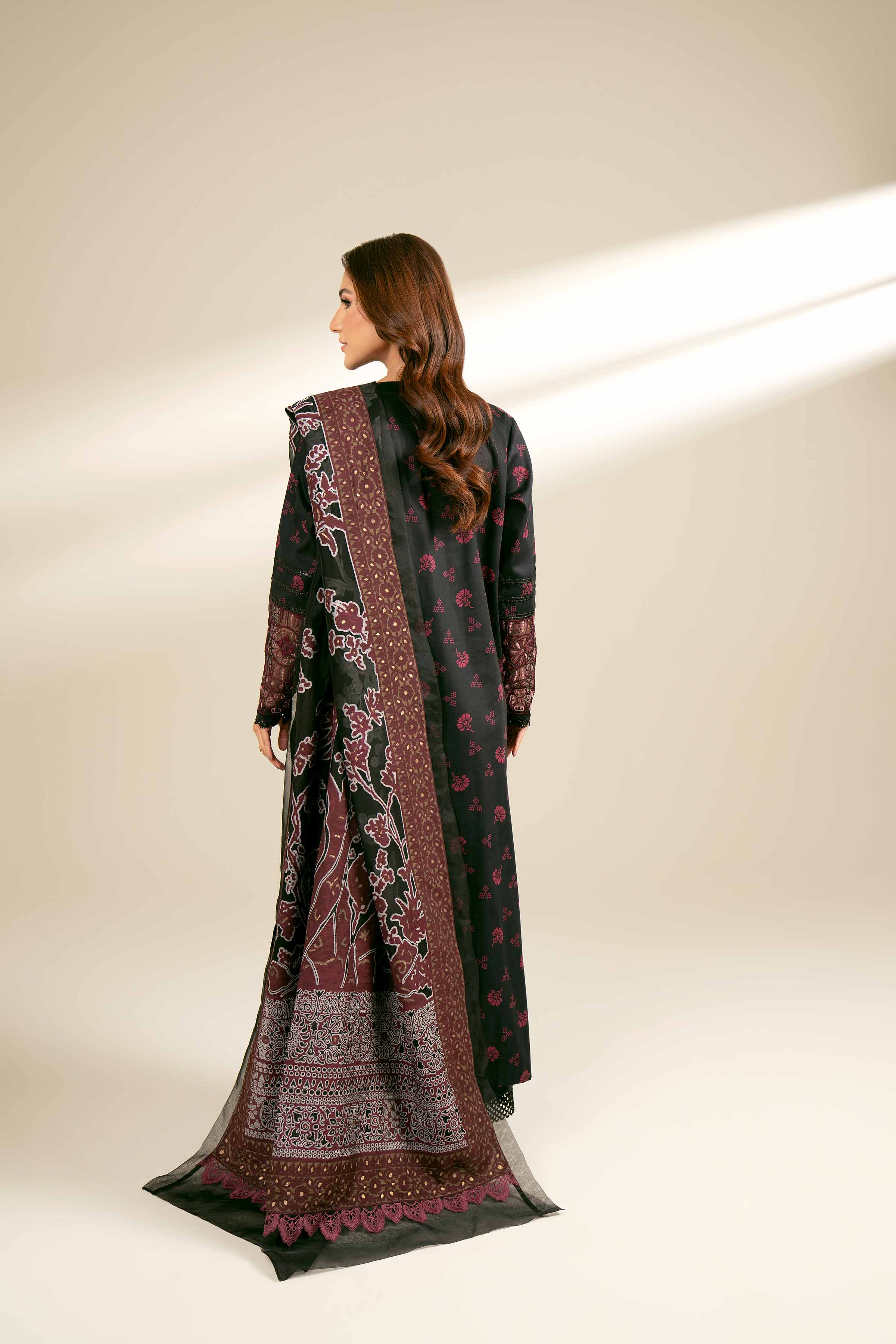 3 Piece - Printed Embroidered Suit - 42402133 - Image 5