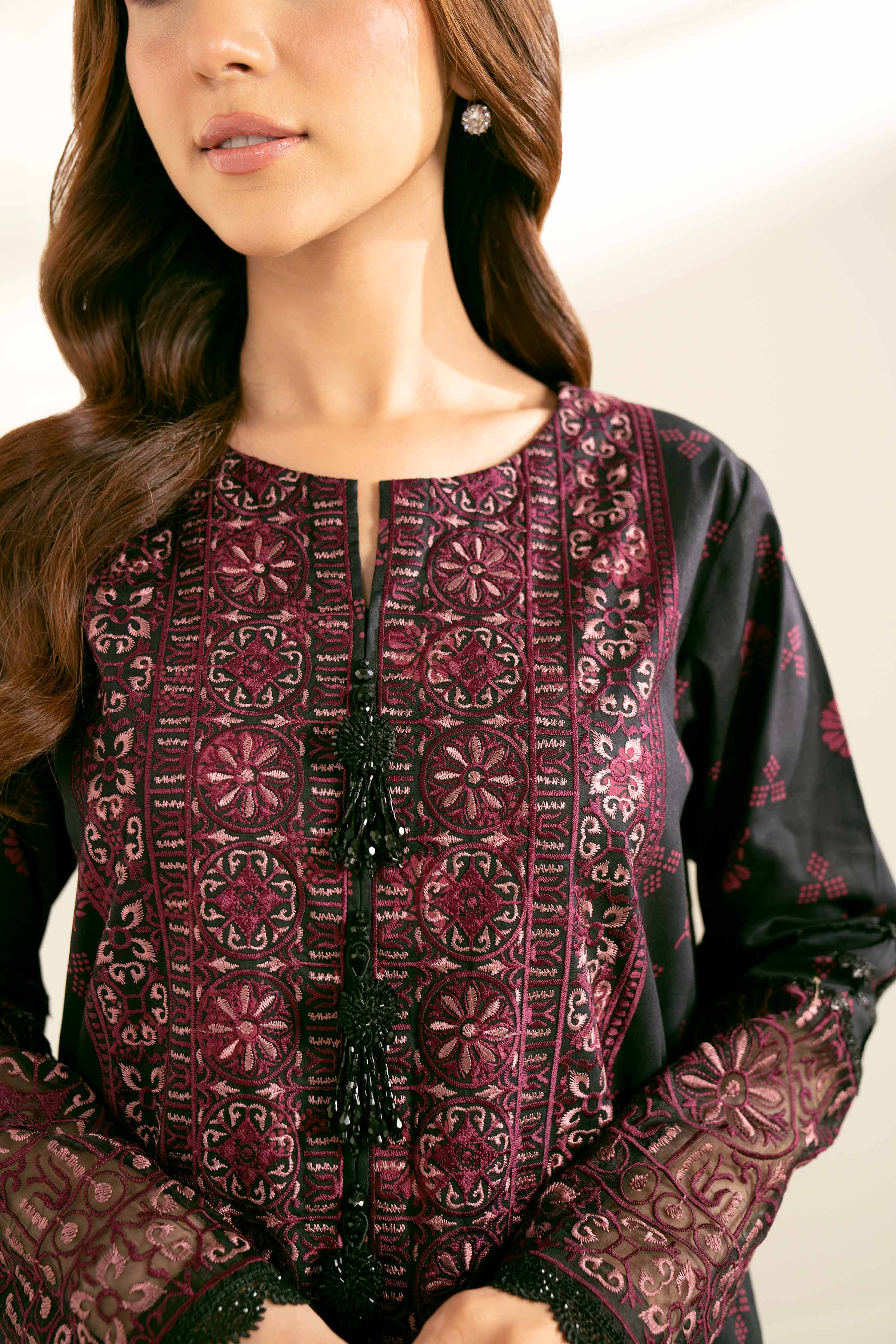 3 Piece - Printed Embroidered Suit - 42402133 - Image 6