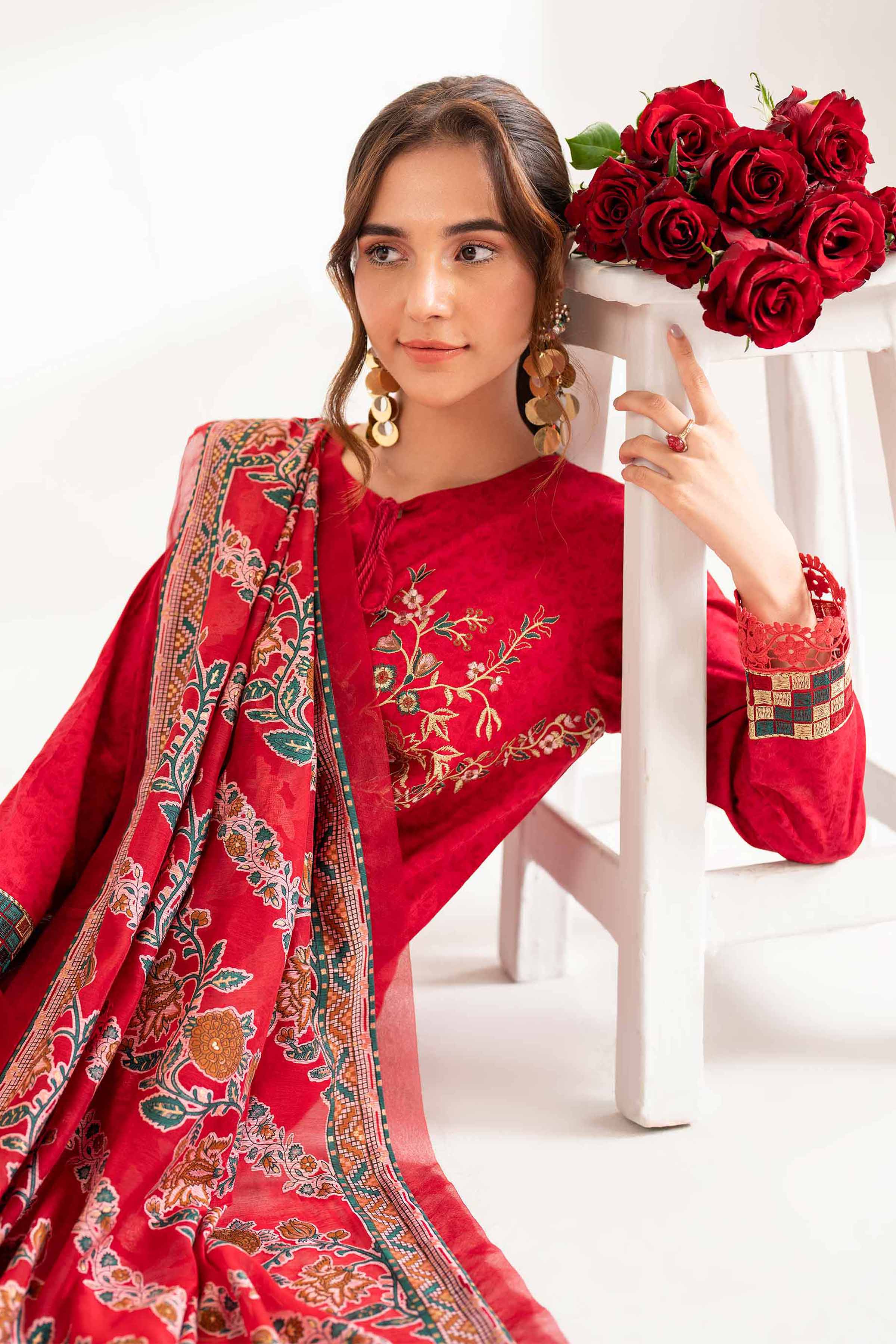 3 Piece - Printed Embroidered Suit - 42402136 - Image 2