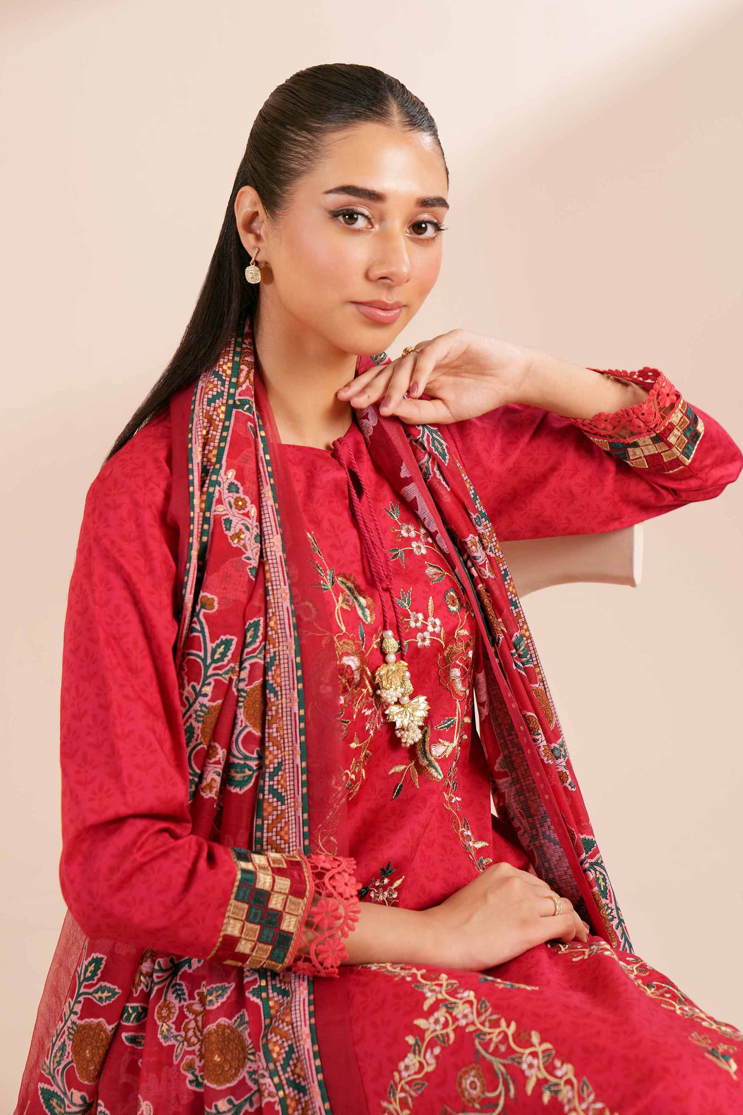 3 Piece - Printed Embroidered Suit - 42402136 - Image 4