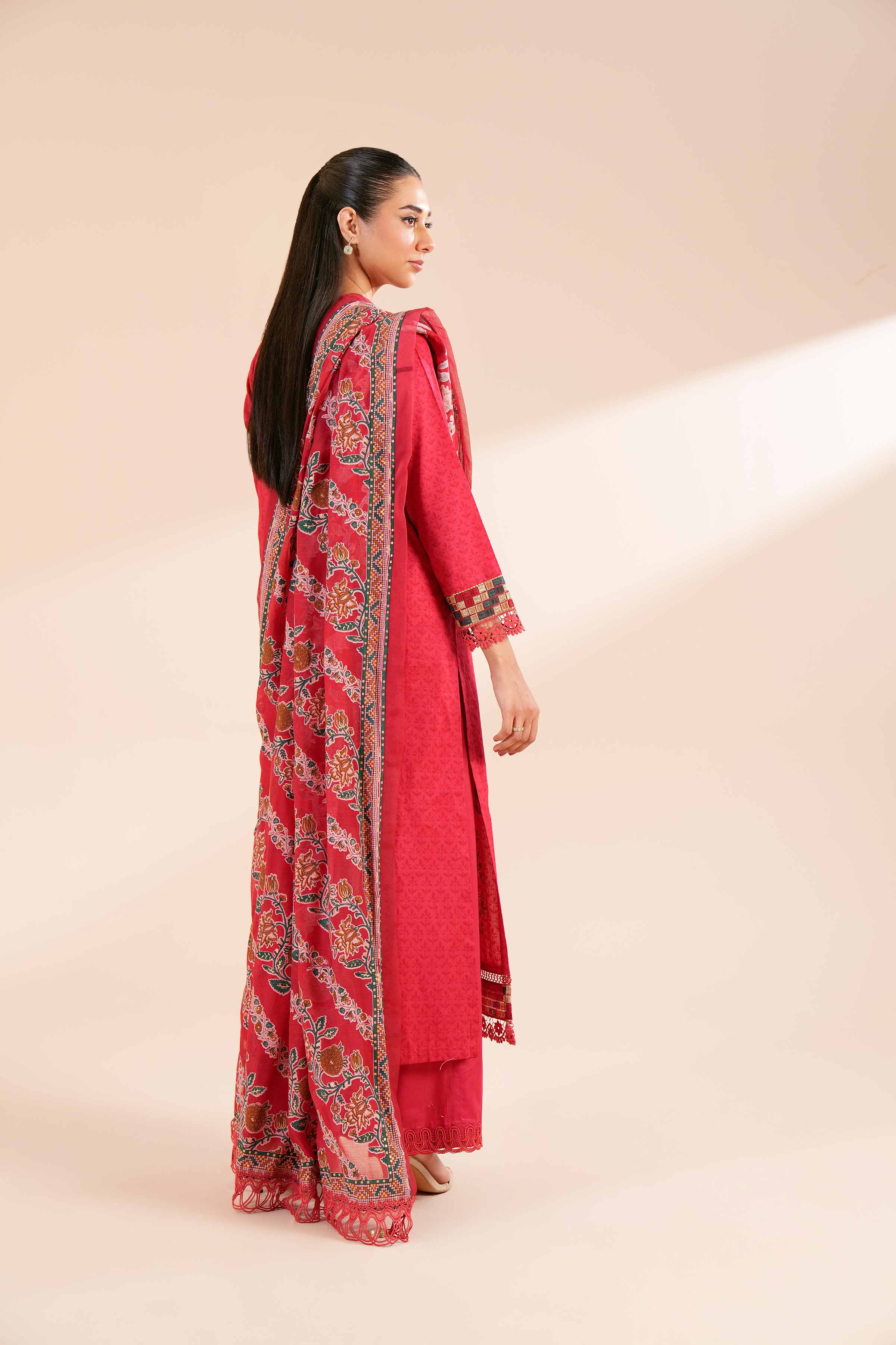 3 Piece - Printed Embroidered Suit - 42402136 - Image 5