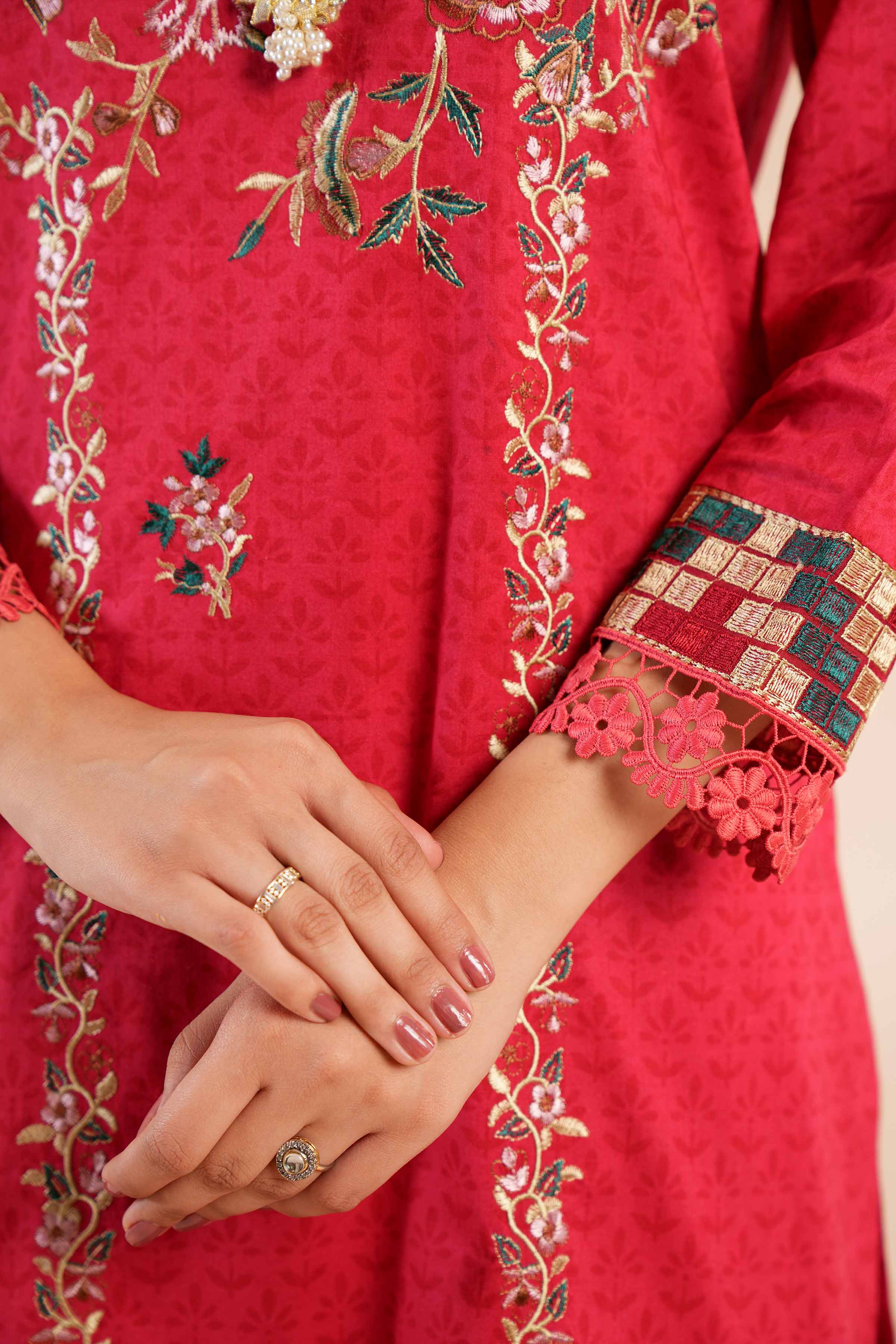 3 Piece - Printed Embroidered Suit - 42402136 - Image 6