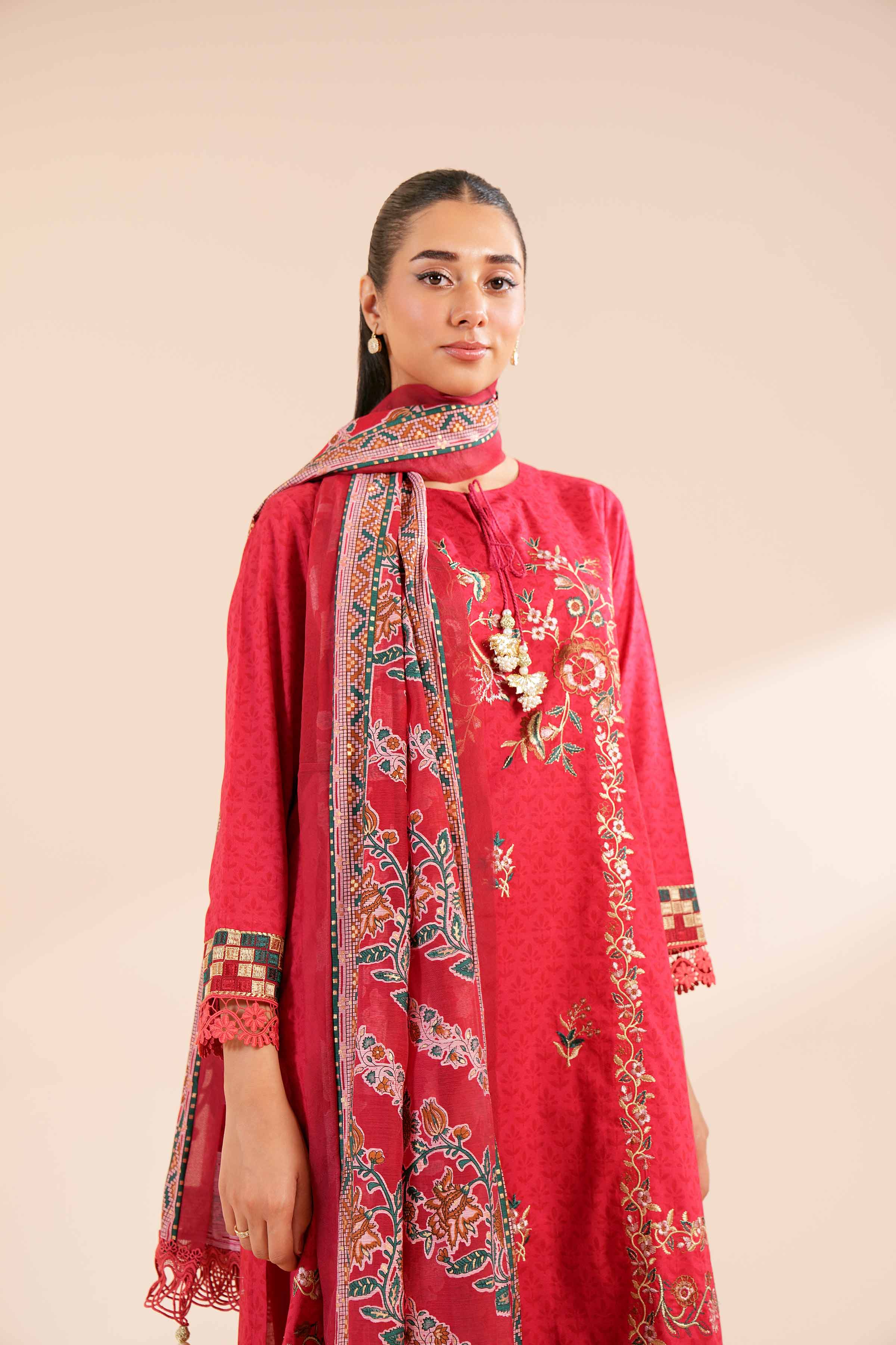 3 Piece - Printed Embroidered Suit - 42402136 - Image 8
