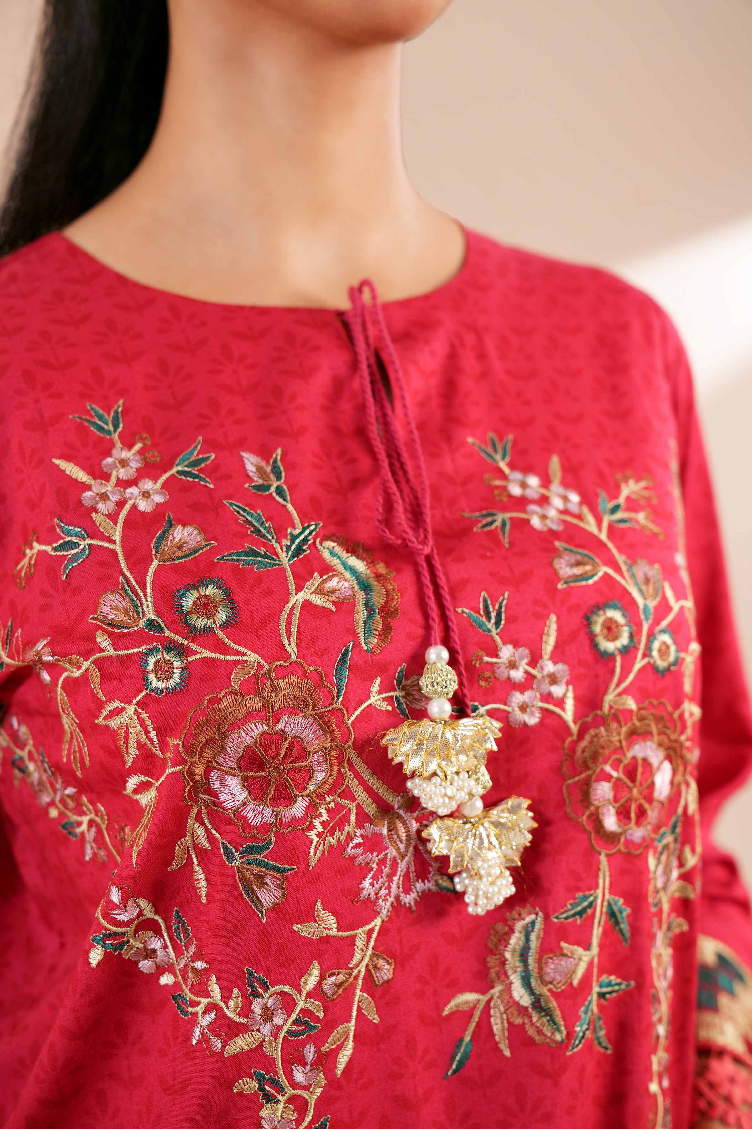 3 Piece - Printed Embroidered Suit - 42402136 - Image 9