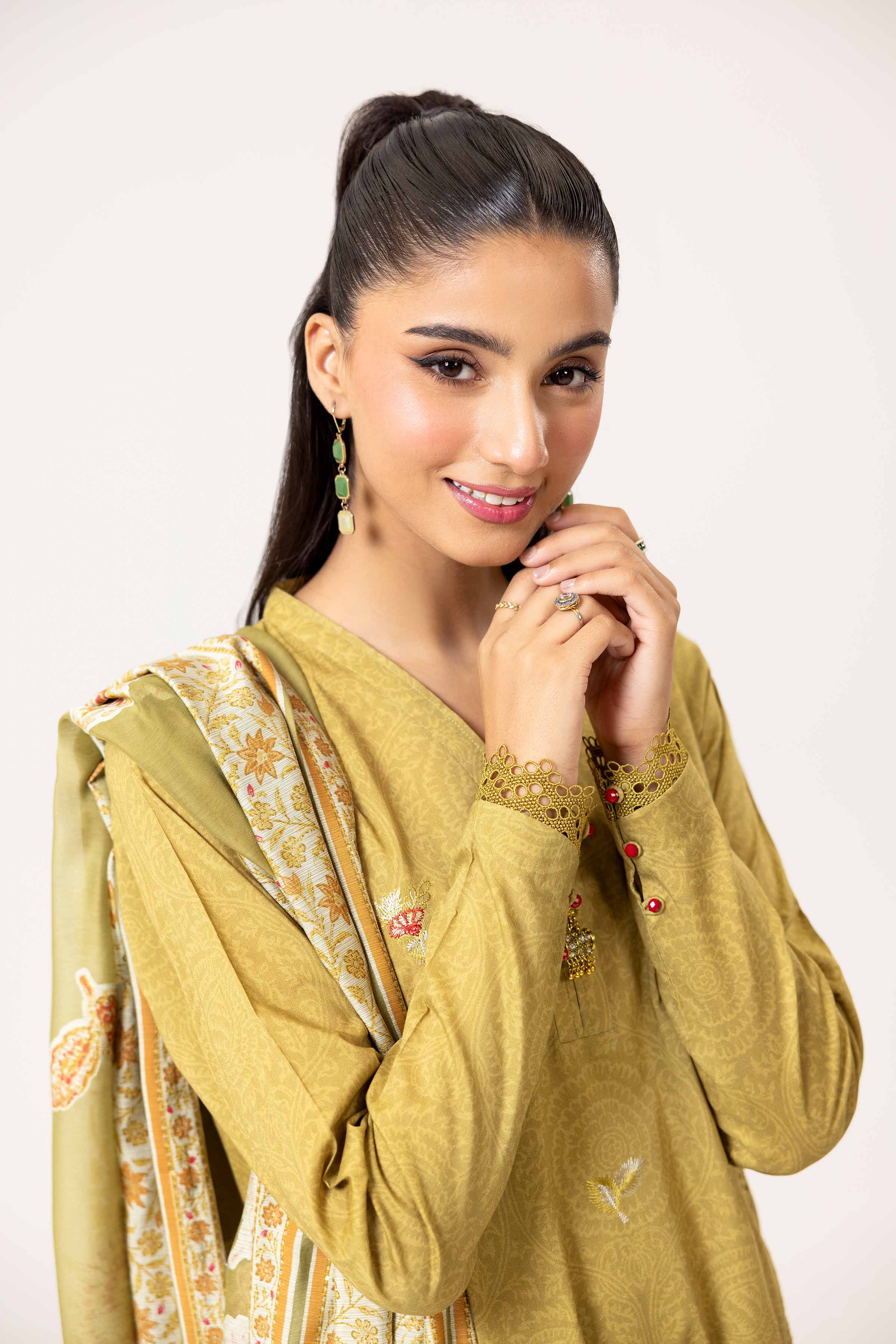 3 Piece - Printed Embroidered Suit - 42402138 - Image 4