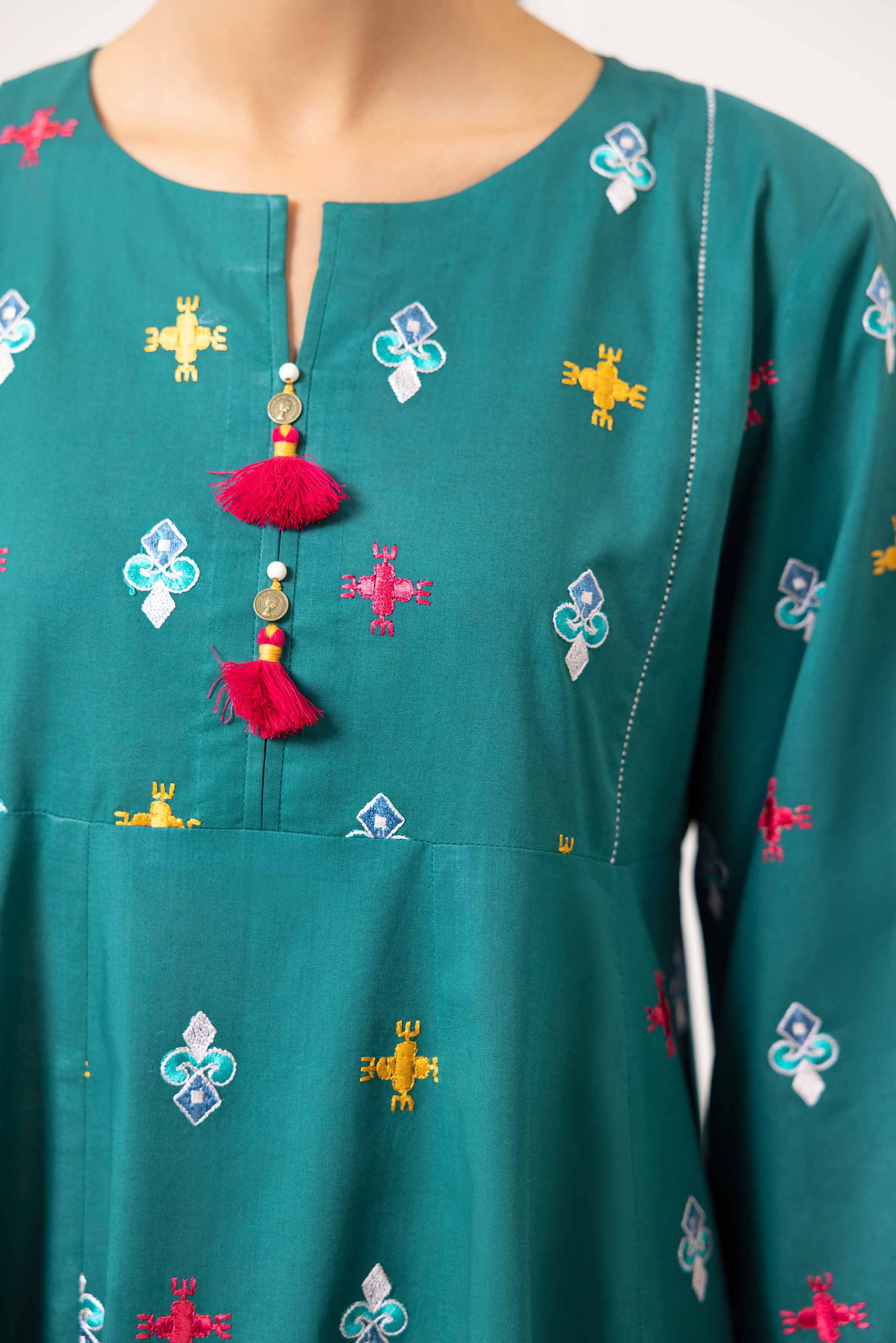 2 Piece - Dyed Embroidered Suit - 42402139 - Image 4
