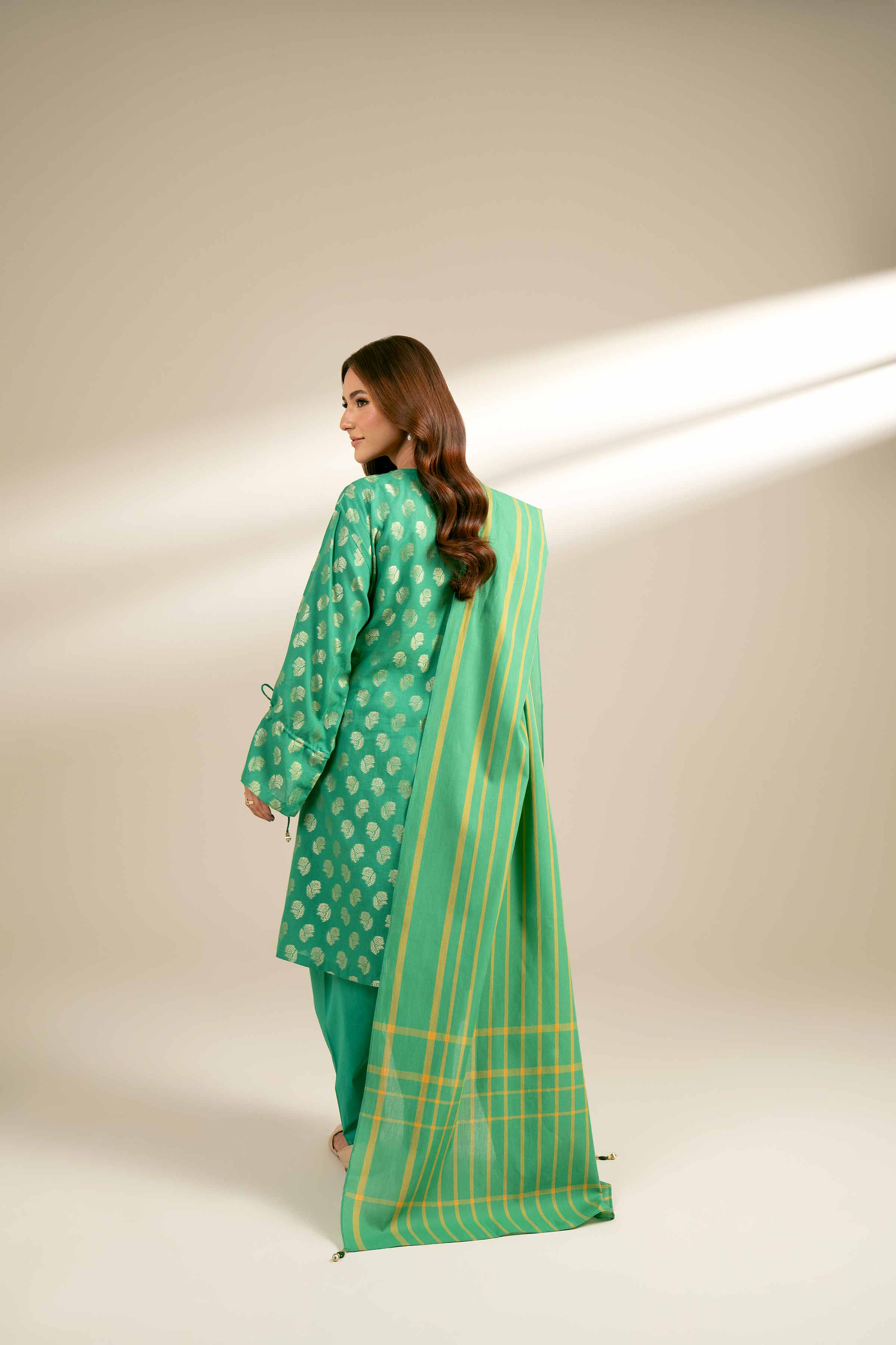 3 Piece - Yarn Dyed Embroidered Suit - 42402166 - Image 3