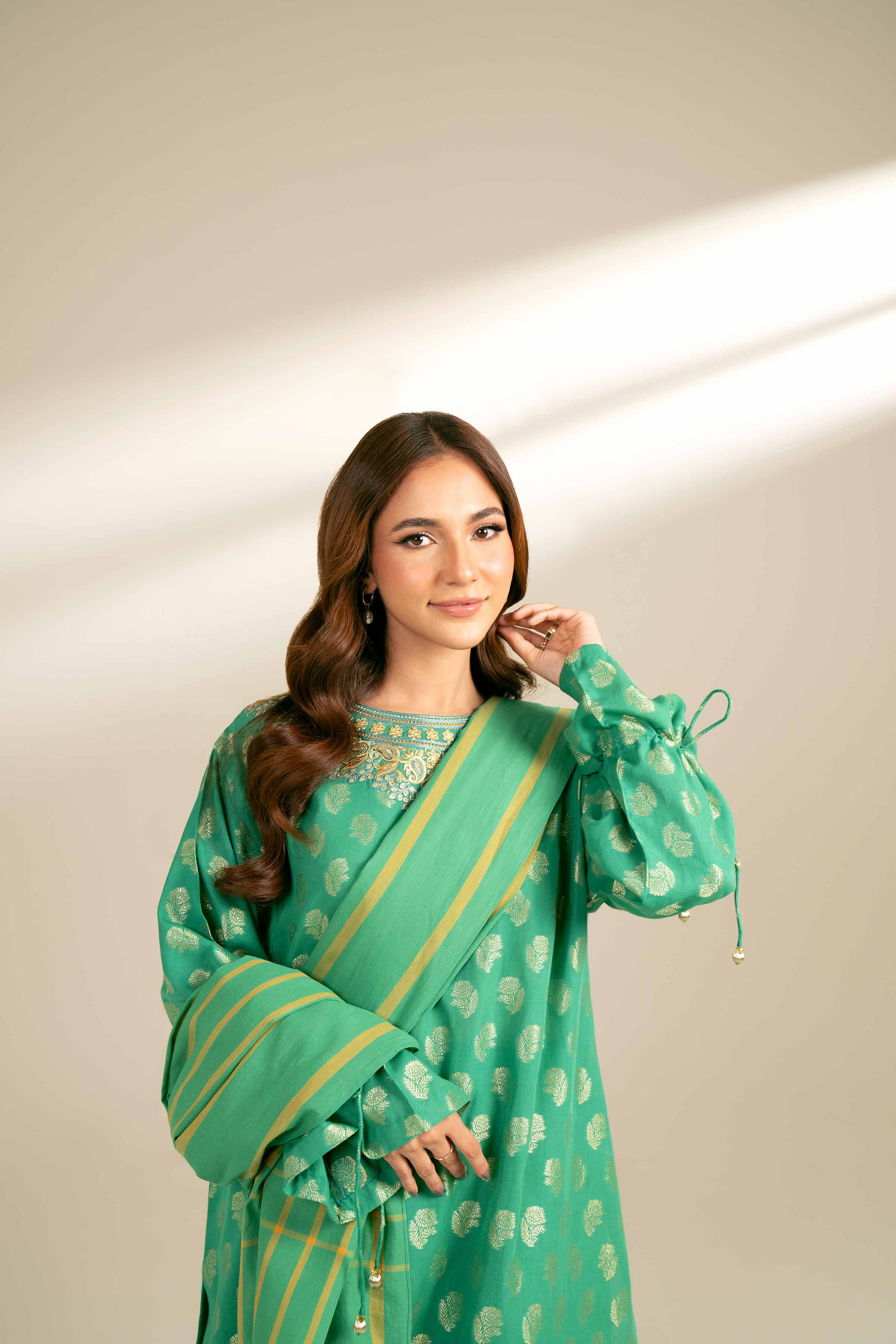 3 Piece - Yarn Dyed Embroidered Suit - 42402166 - Image 6