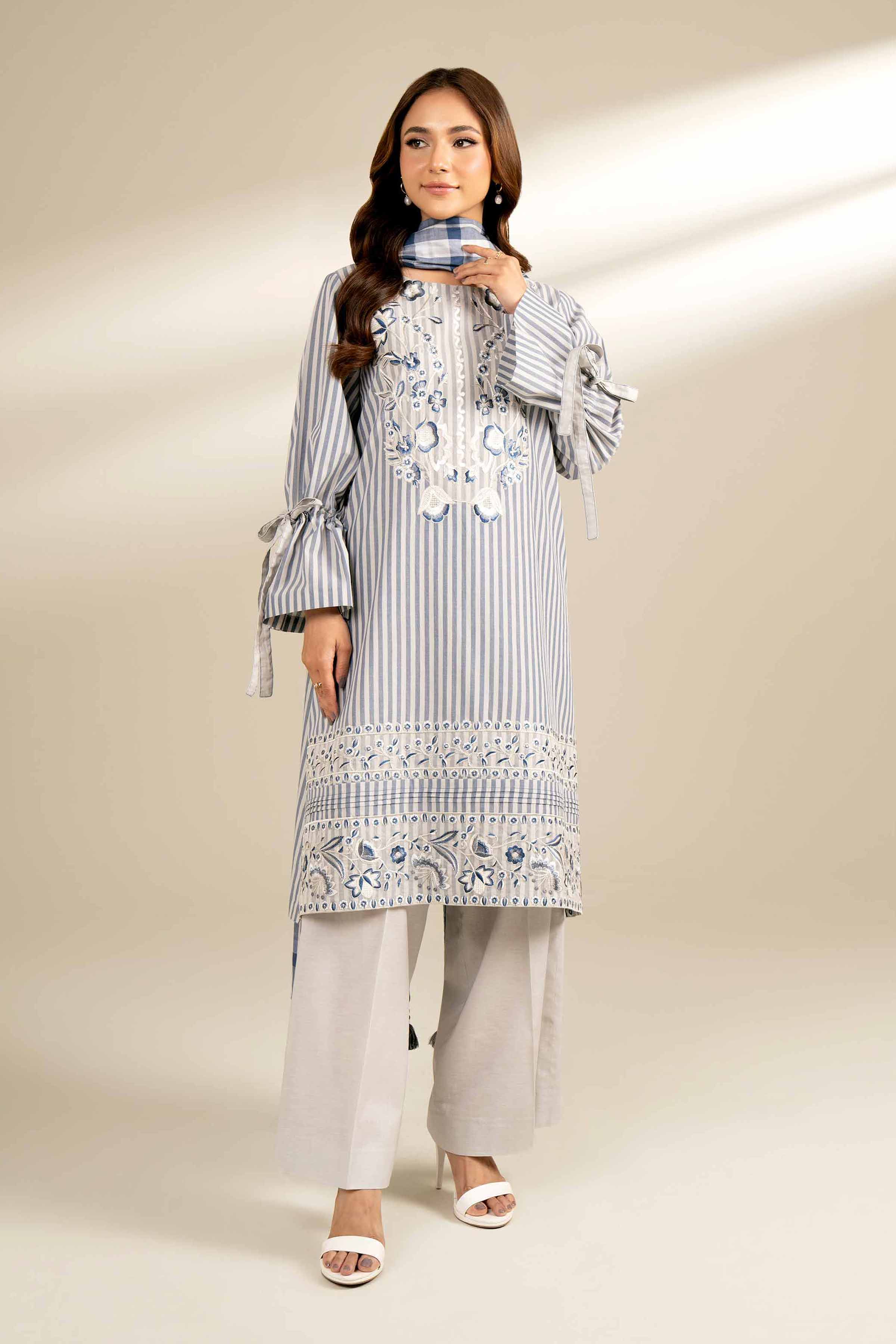 3 Piece - Yarn Dyed Embroidered Suit - 42402172 - Image 2