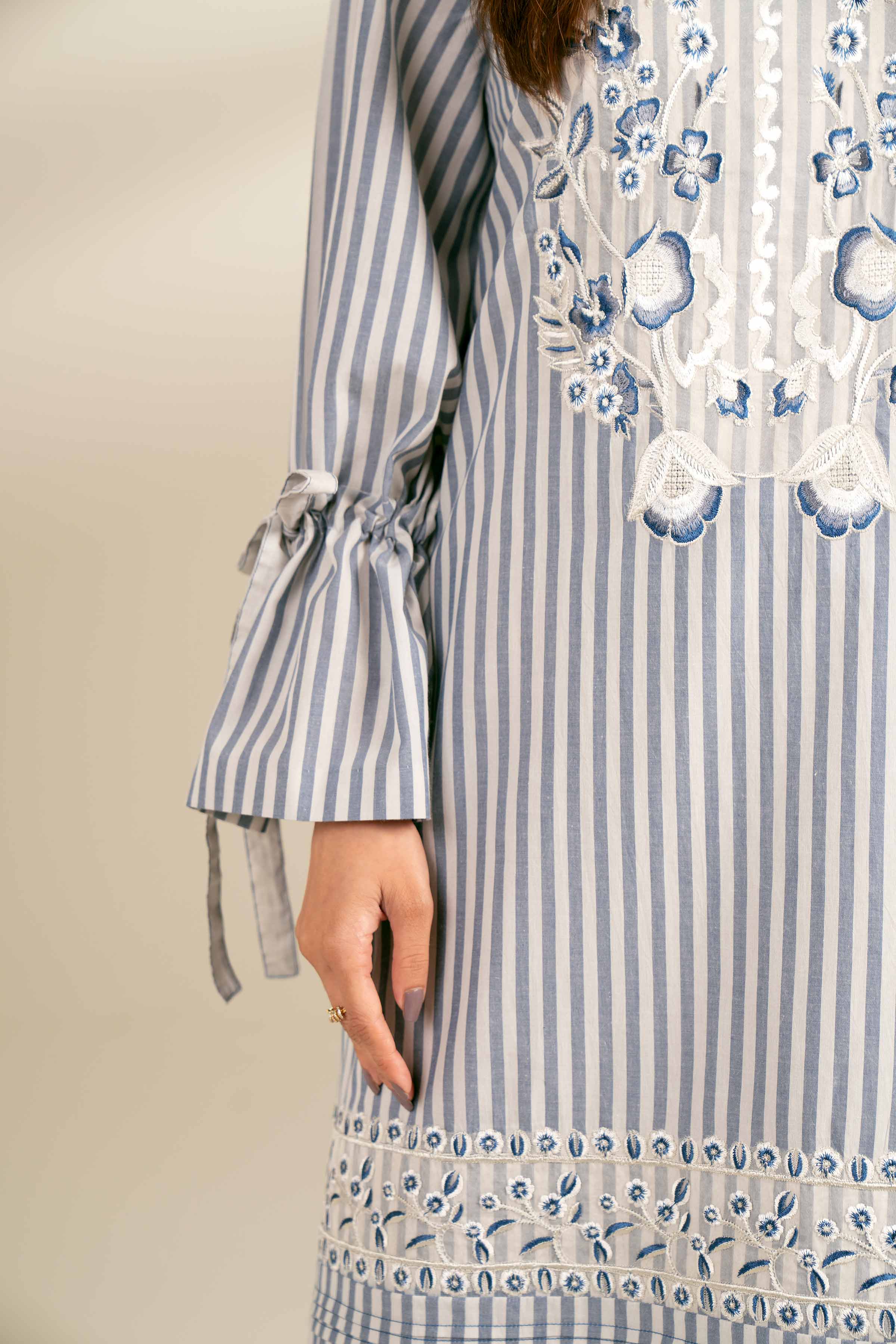 3 Piece - Yarn Dyed Embroidered Suit - 42402172 - Image 5