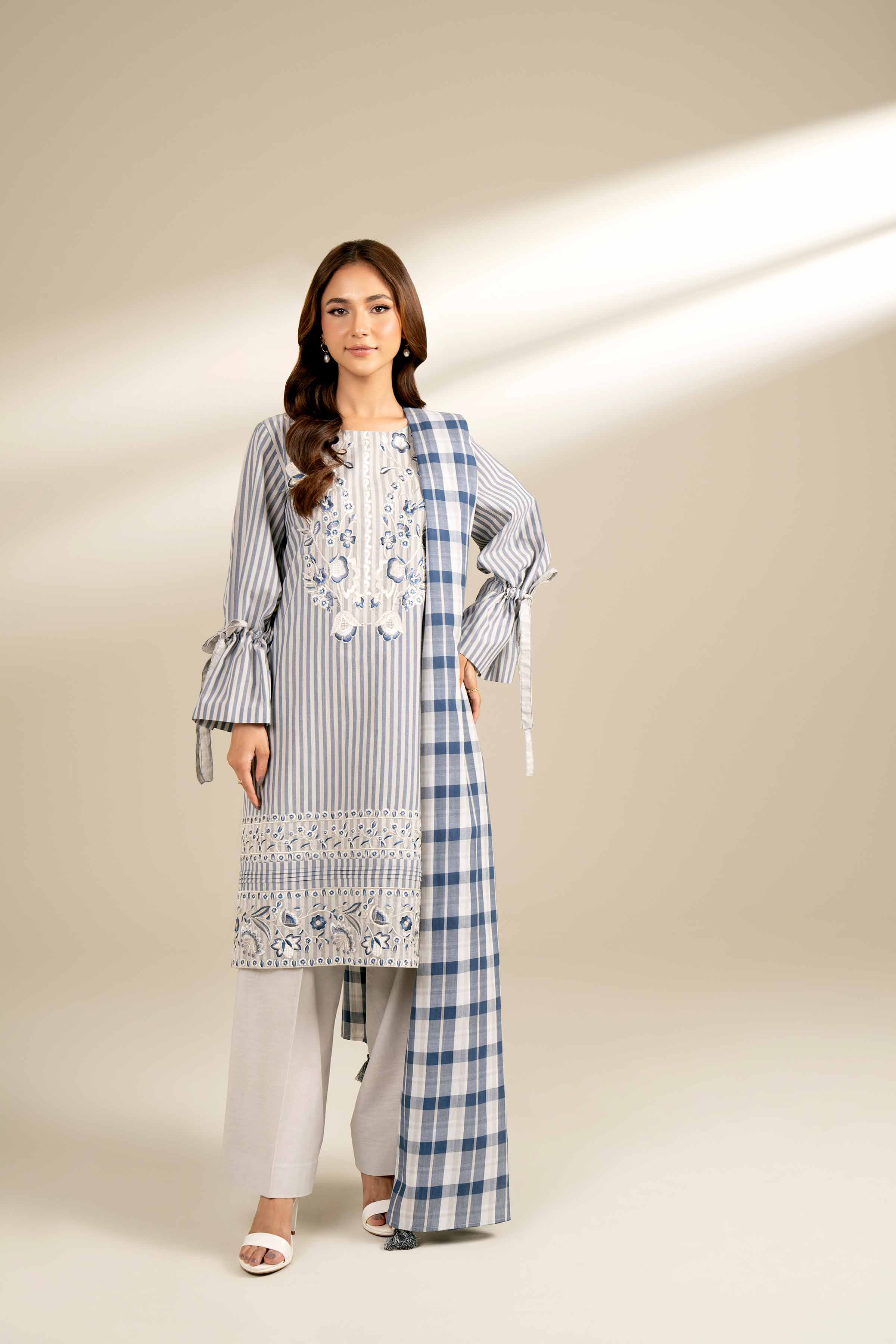 3 Piece - Yarn Dyed Embroidered Suit - 42402172 - Image 6