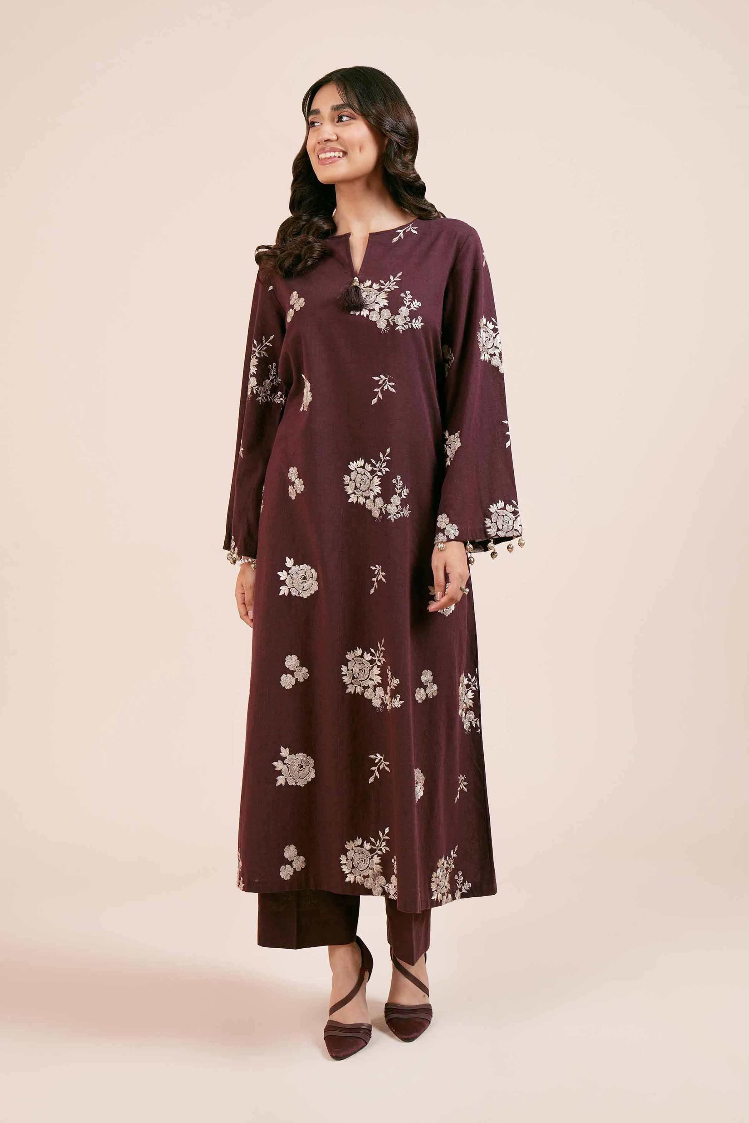 2 Piece - Dyed Embroidered Suit - 42404038