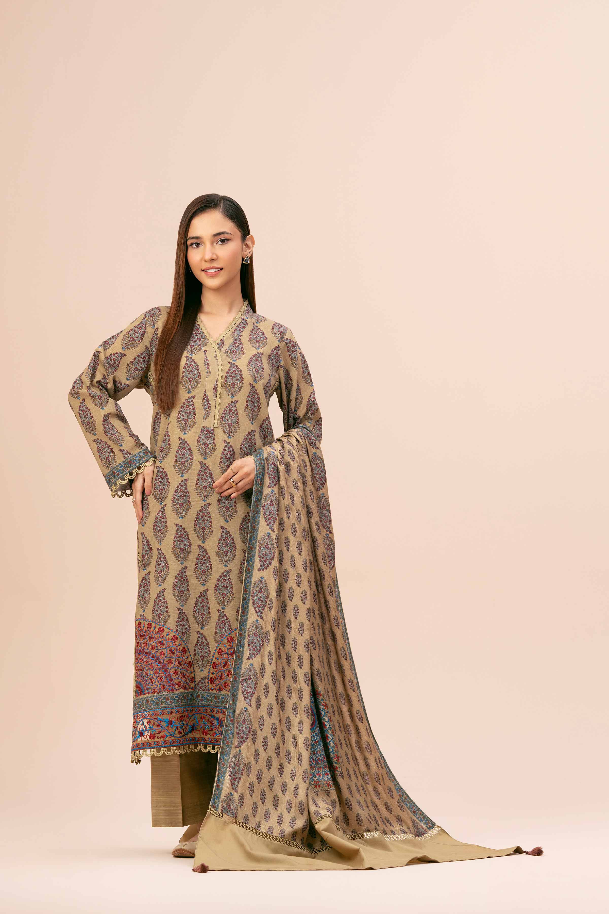 2 Piece - Printed Embroidered Suit - 42404078 - Image 5