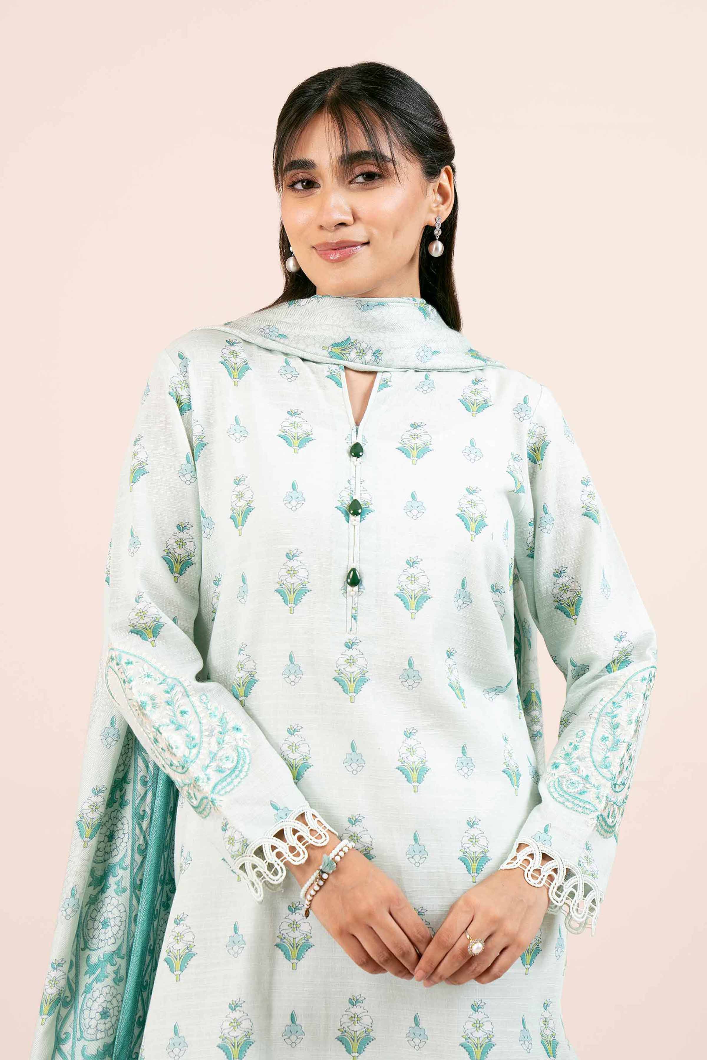 2 Piece - Printed Embroidered Suit - 42404081 - Image 2