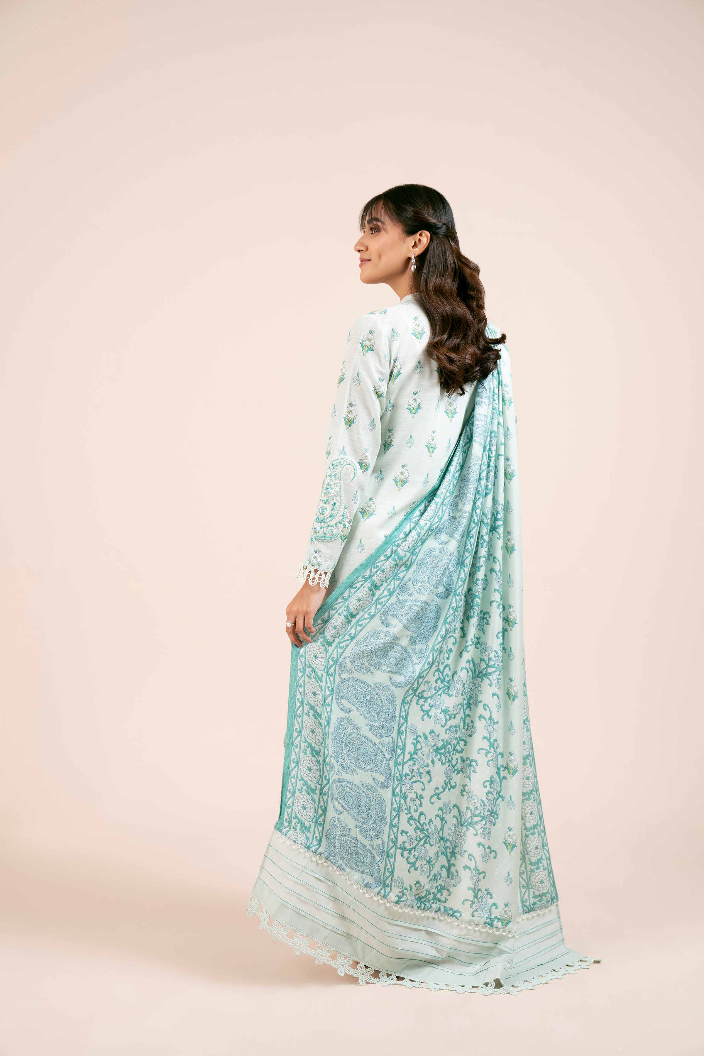 2 Piece - Printed Embroidered Suit - 42404081 - Image 3