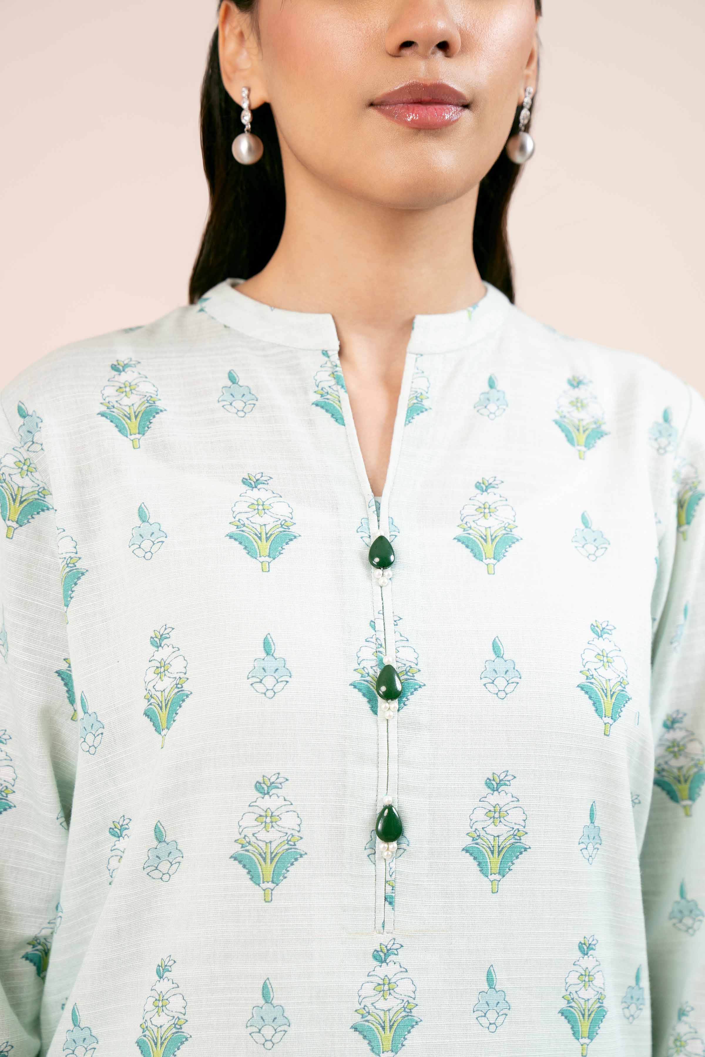 2 Piece - Printed Embroidered Suit - 42404081 - Image 4