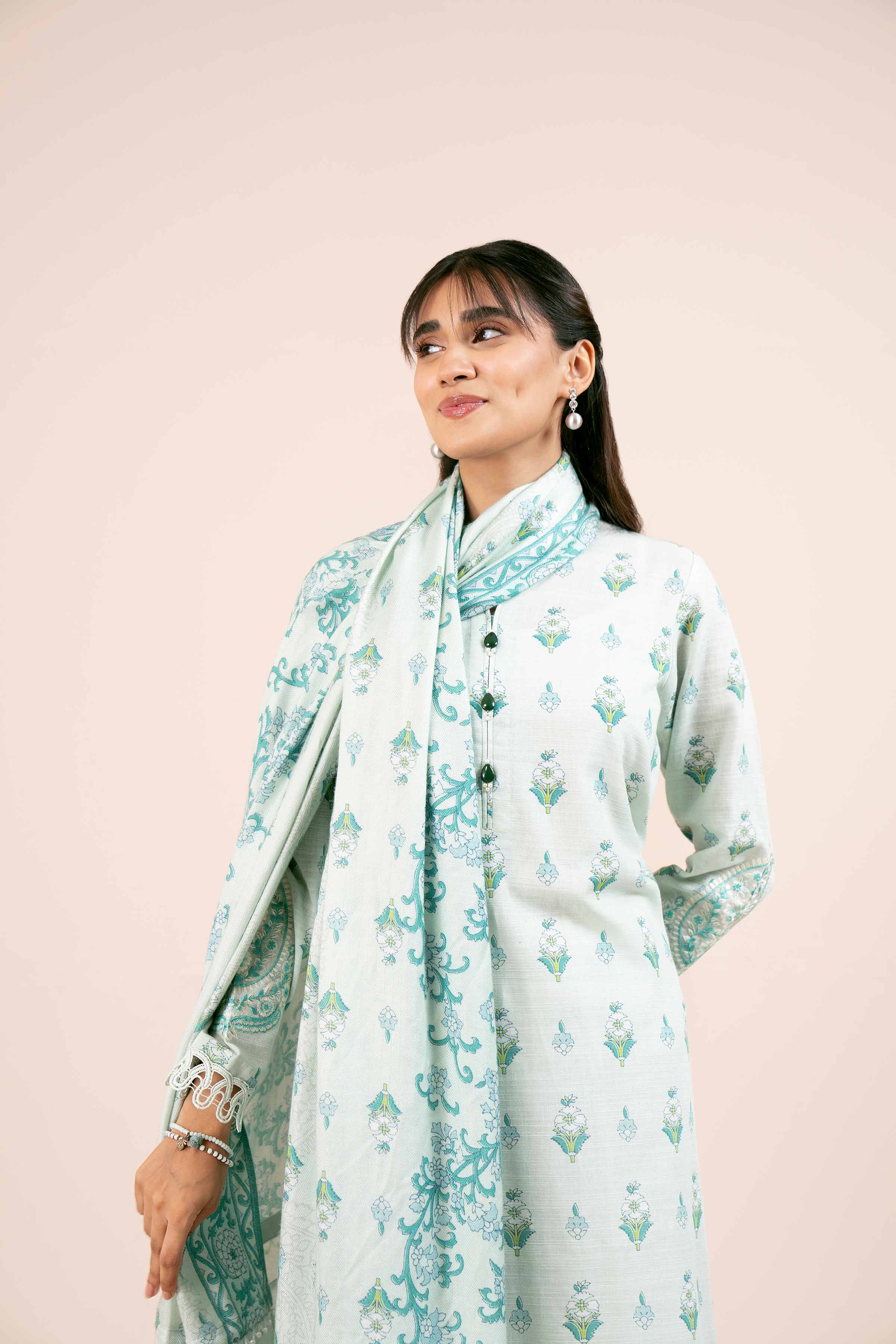 2 Piece - Printed Embroidered Suit - 42404081 - Image 5