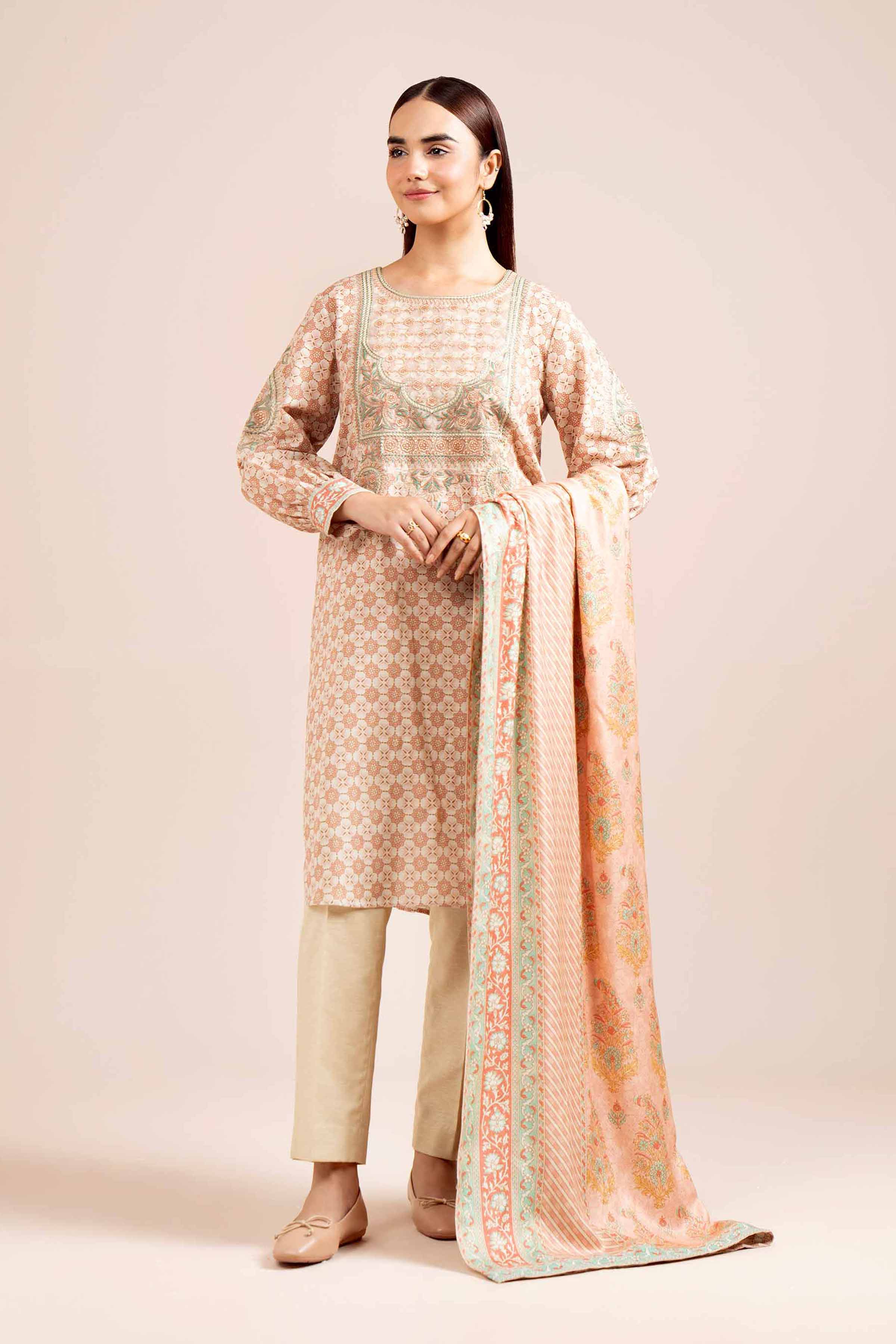 2 Piece - Printed Embroidered Suit - 42404082 - Image 2