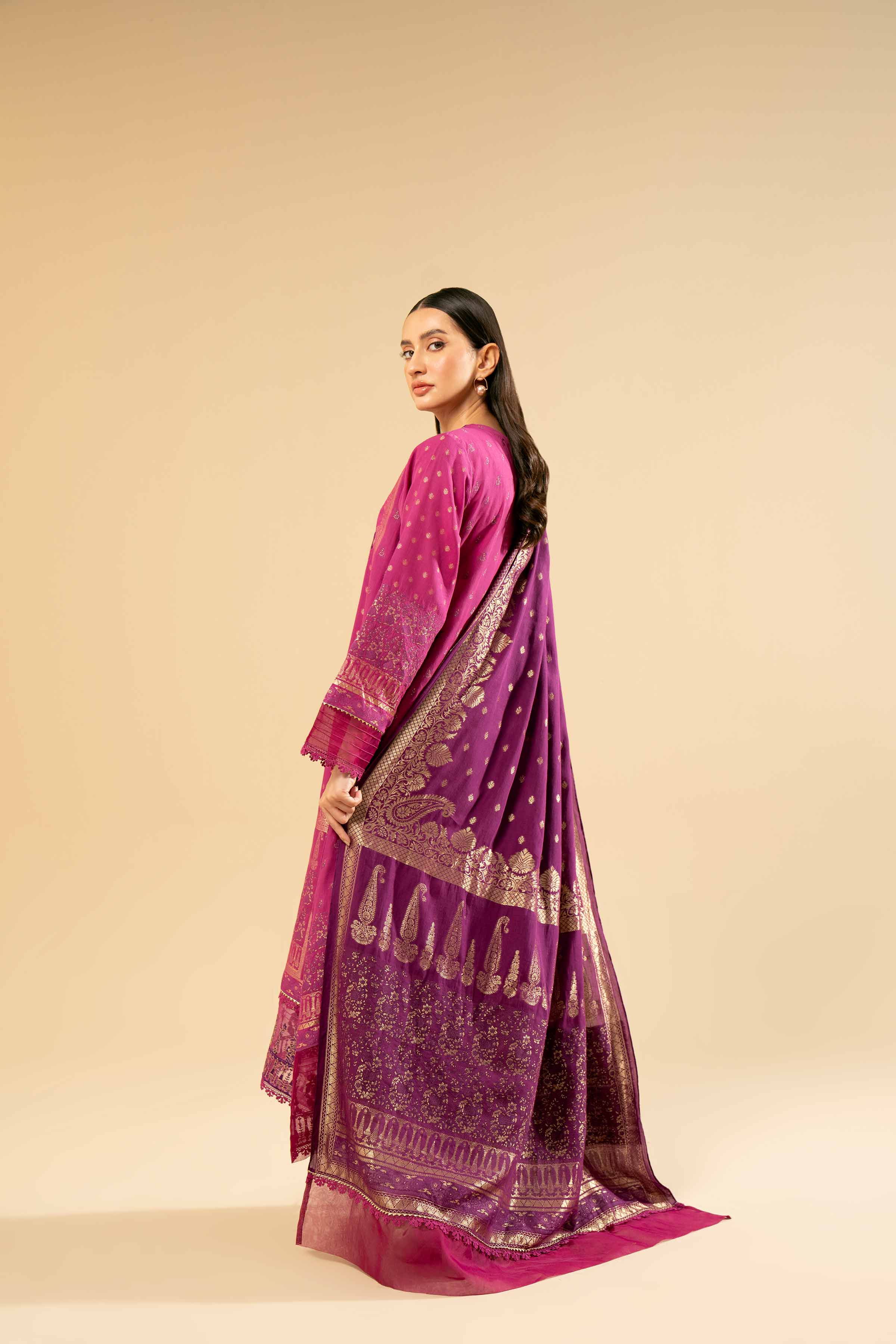 3 Piece - Jacquard Embroidered Suit - 42404354 - Image 3
