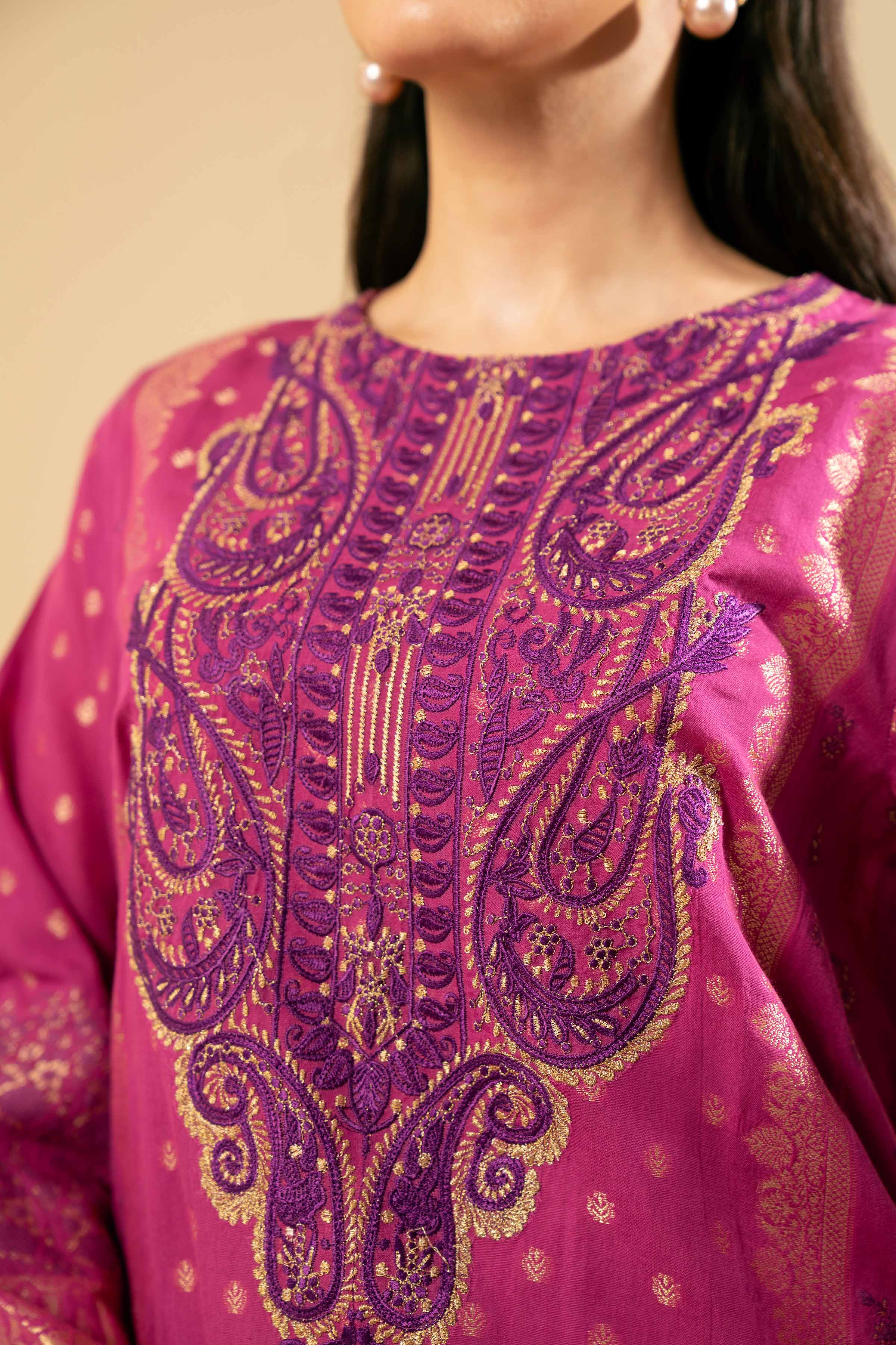 3 Piece - Jacquard Embroidered Suit - 42404354 - Image 4