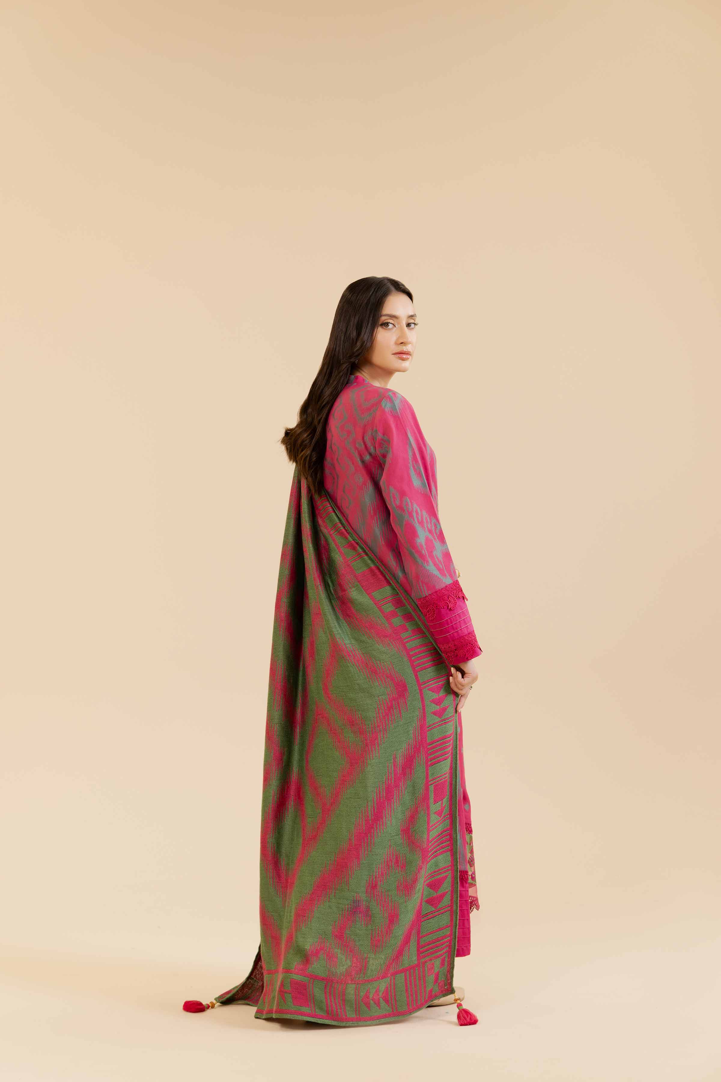 3 Piece - Jacquard Embroidered Suit - 42404362 - Image 4