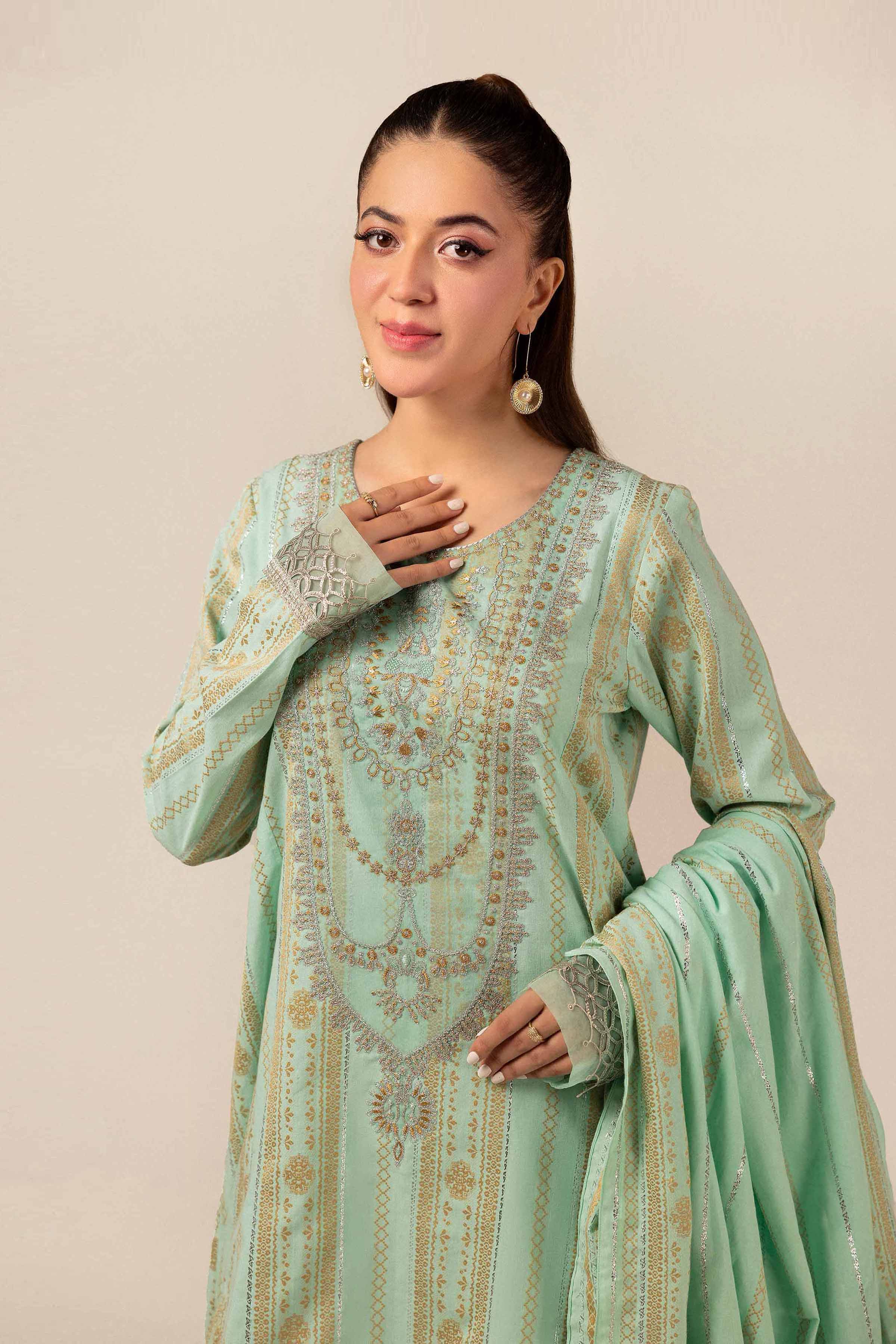 3 Piece - Jacquard Embroidered Suit - 42404375 - Image 2