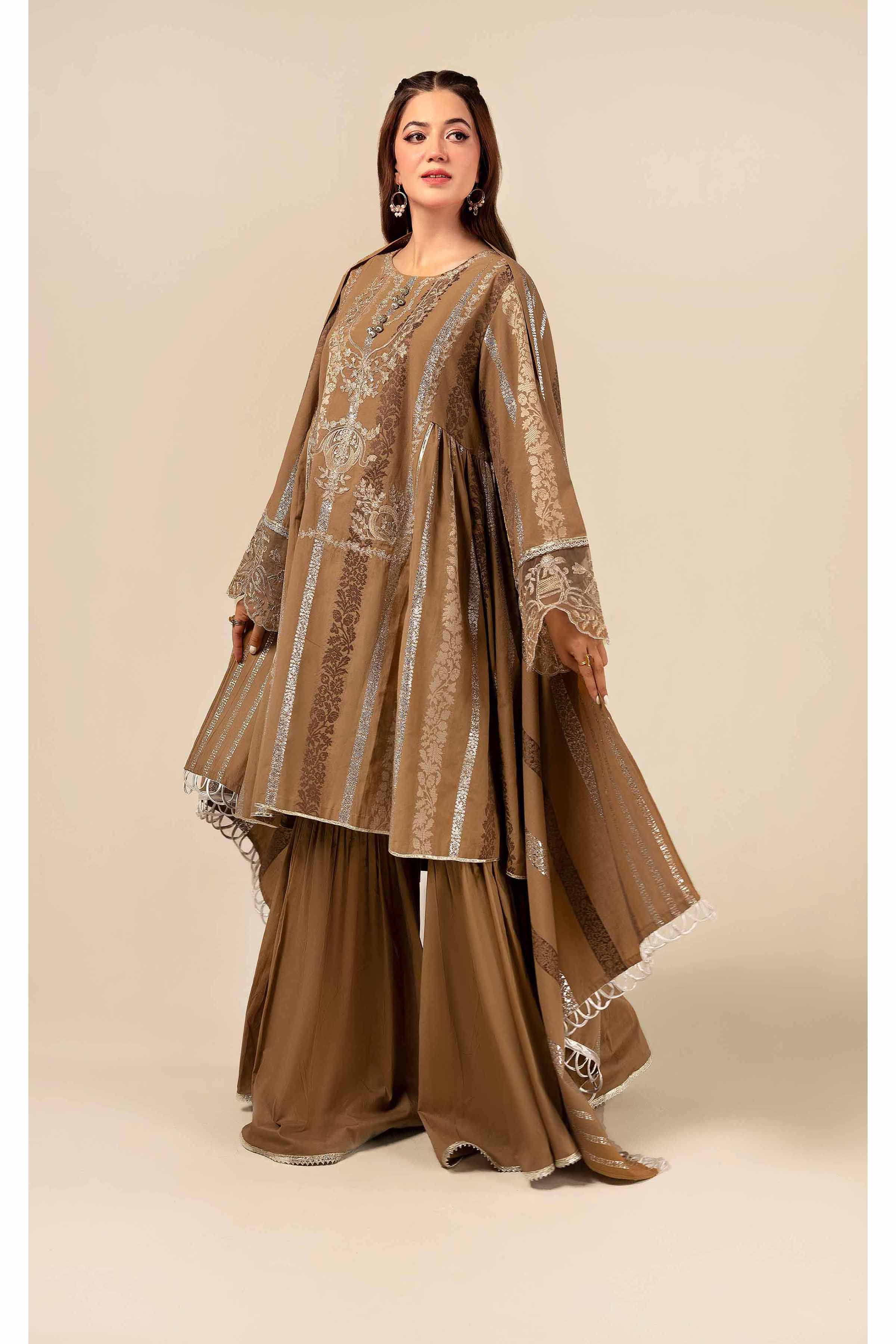 3 Piece - Jacquard Embroidered Suit - 42404376 - Image 2