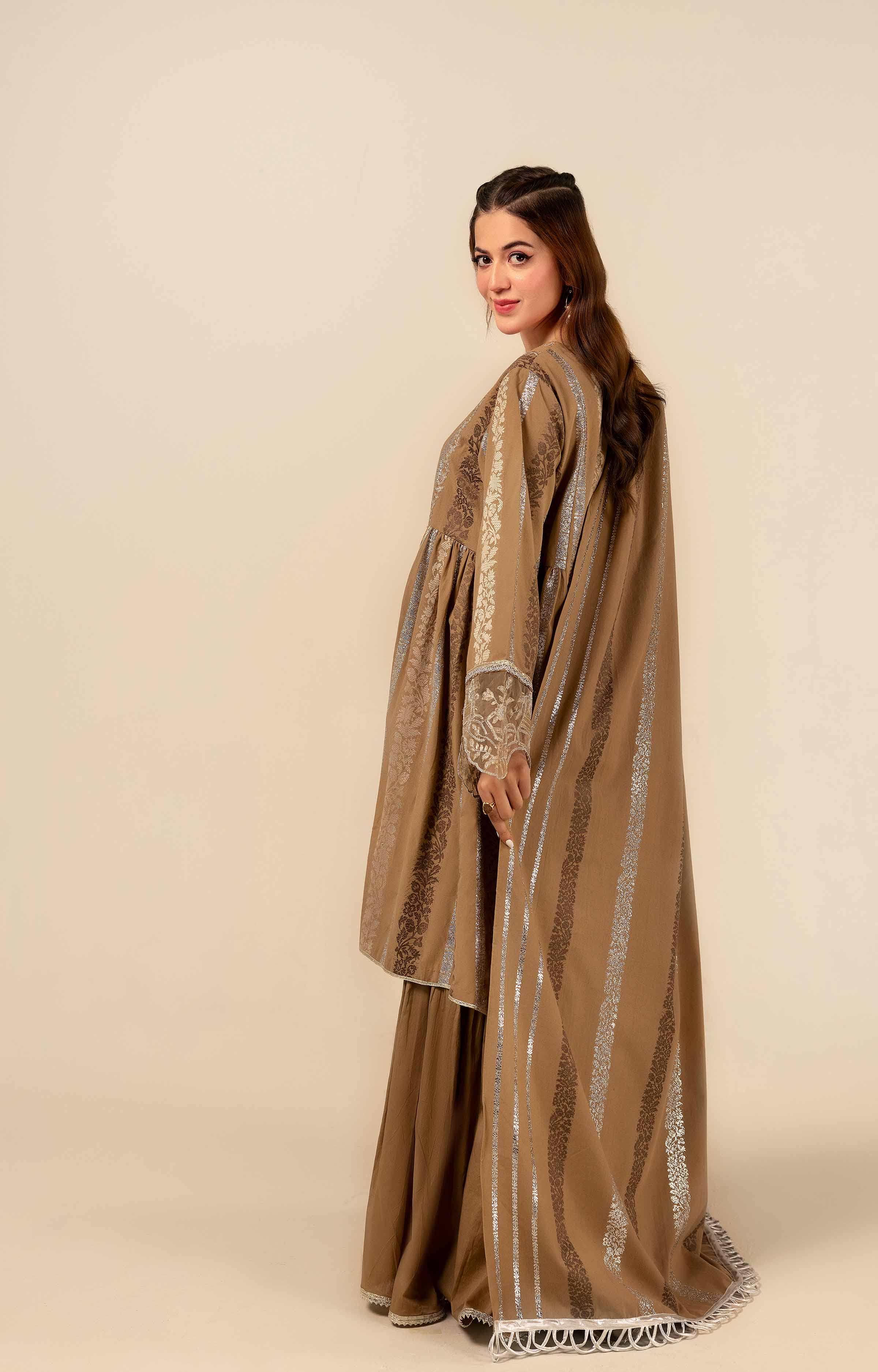 3 Piece - Jacquard Embroidered Suit - 42404376 - Image 3