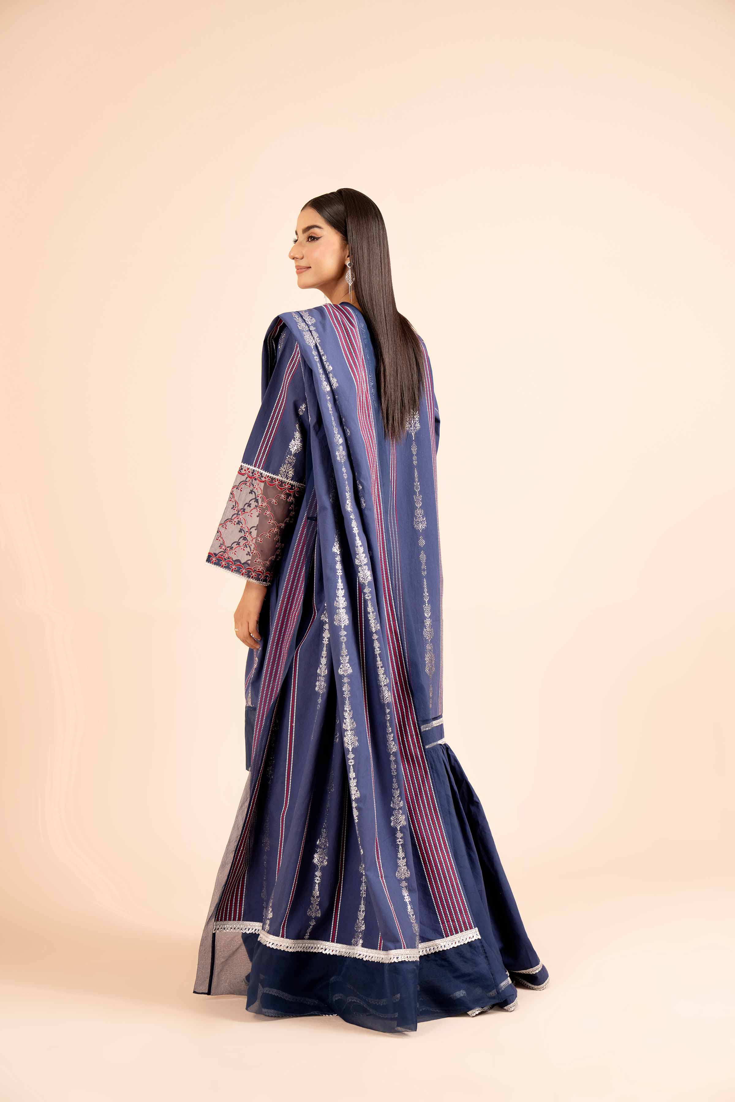 3 Piece - Jacquard Embroidered Suit - 42404377 - Image 3