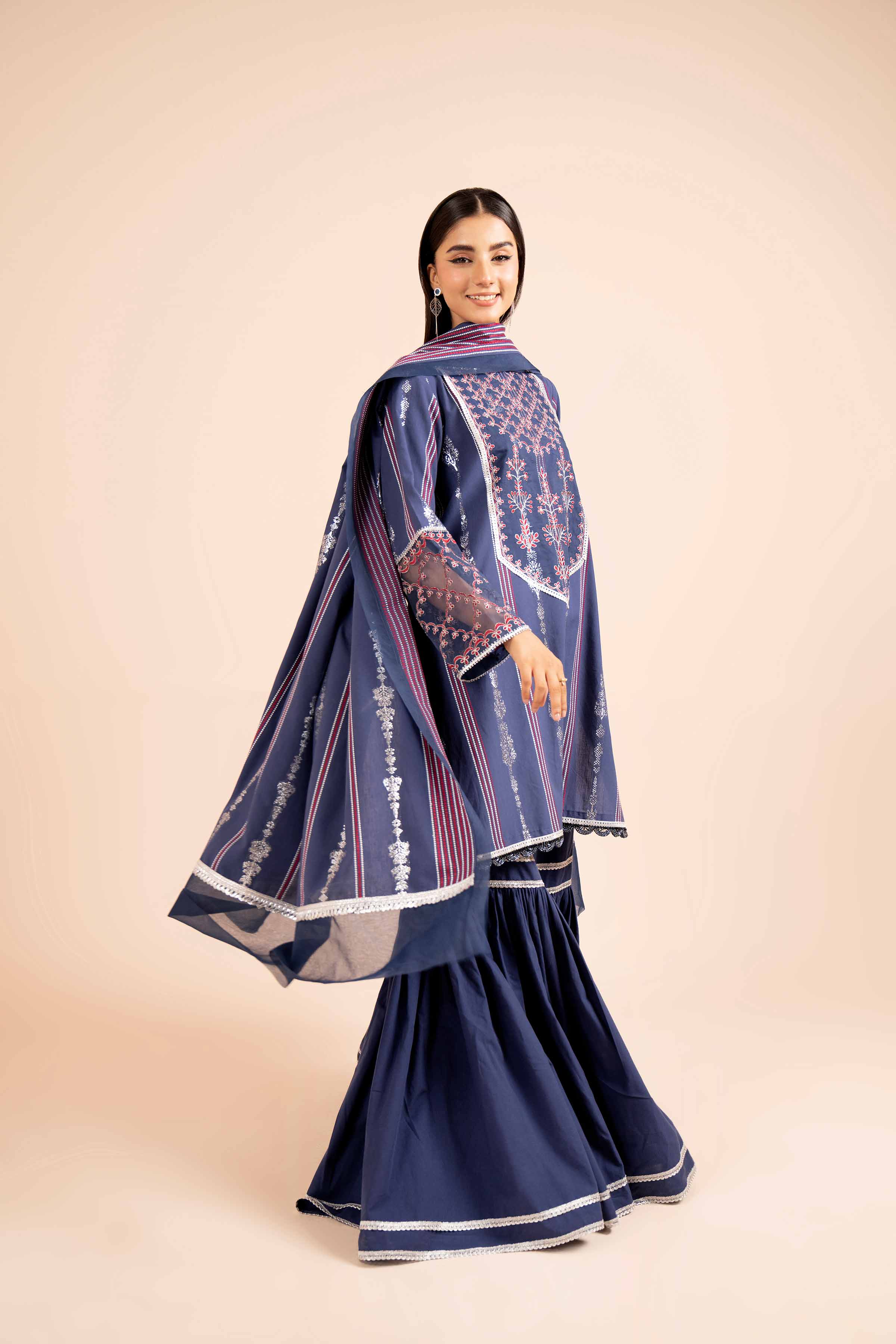 3 Piece - Jacquard Embroidered Suit - 42404377 - Image 6