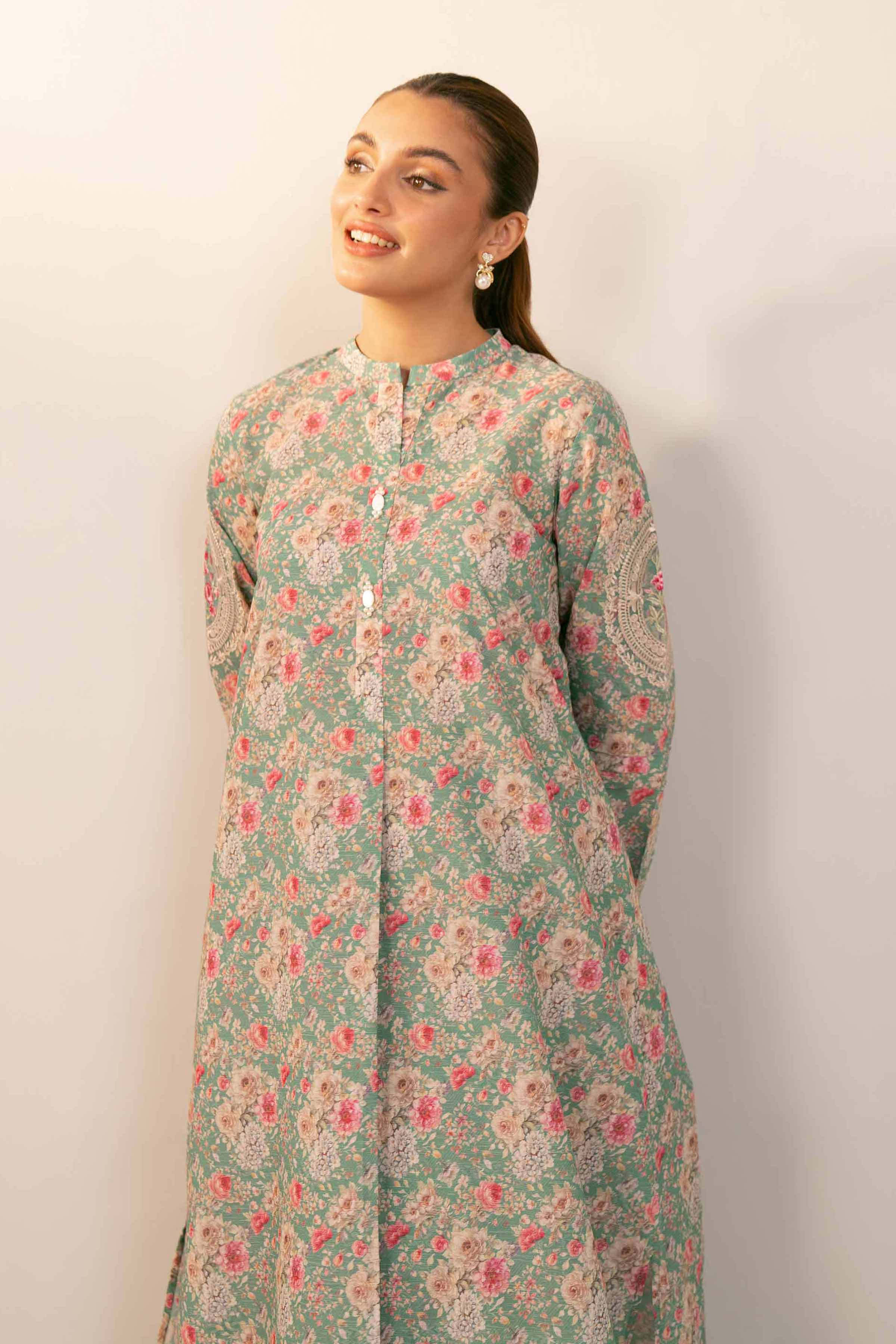 2 Piece - Digital Printed Embroidered Suit - 42404441 - Image 2