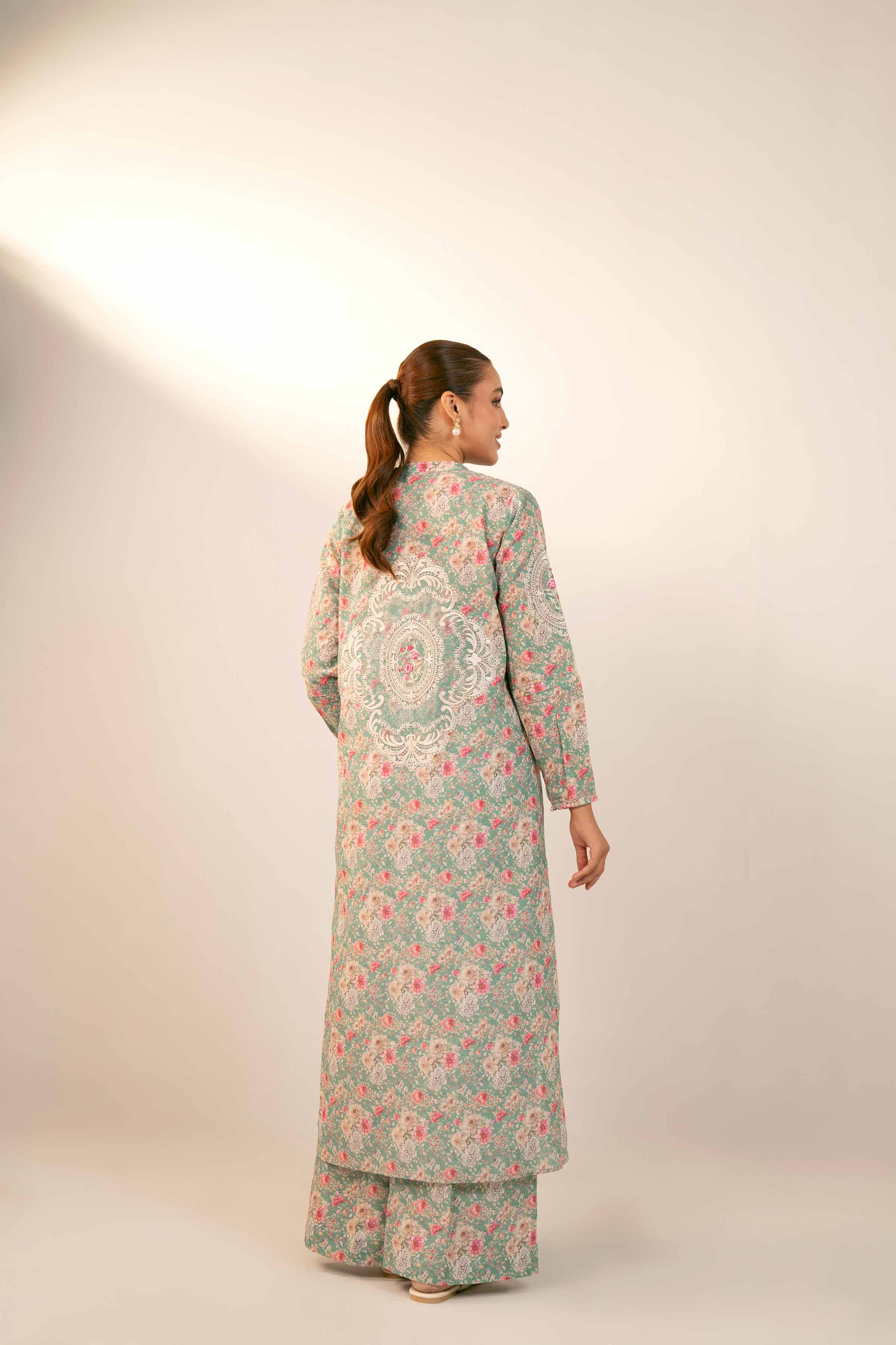 2 Piece - Digital Printed Embroidered Suit - 42404441 - Image 3