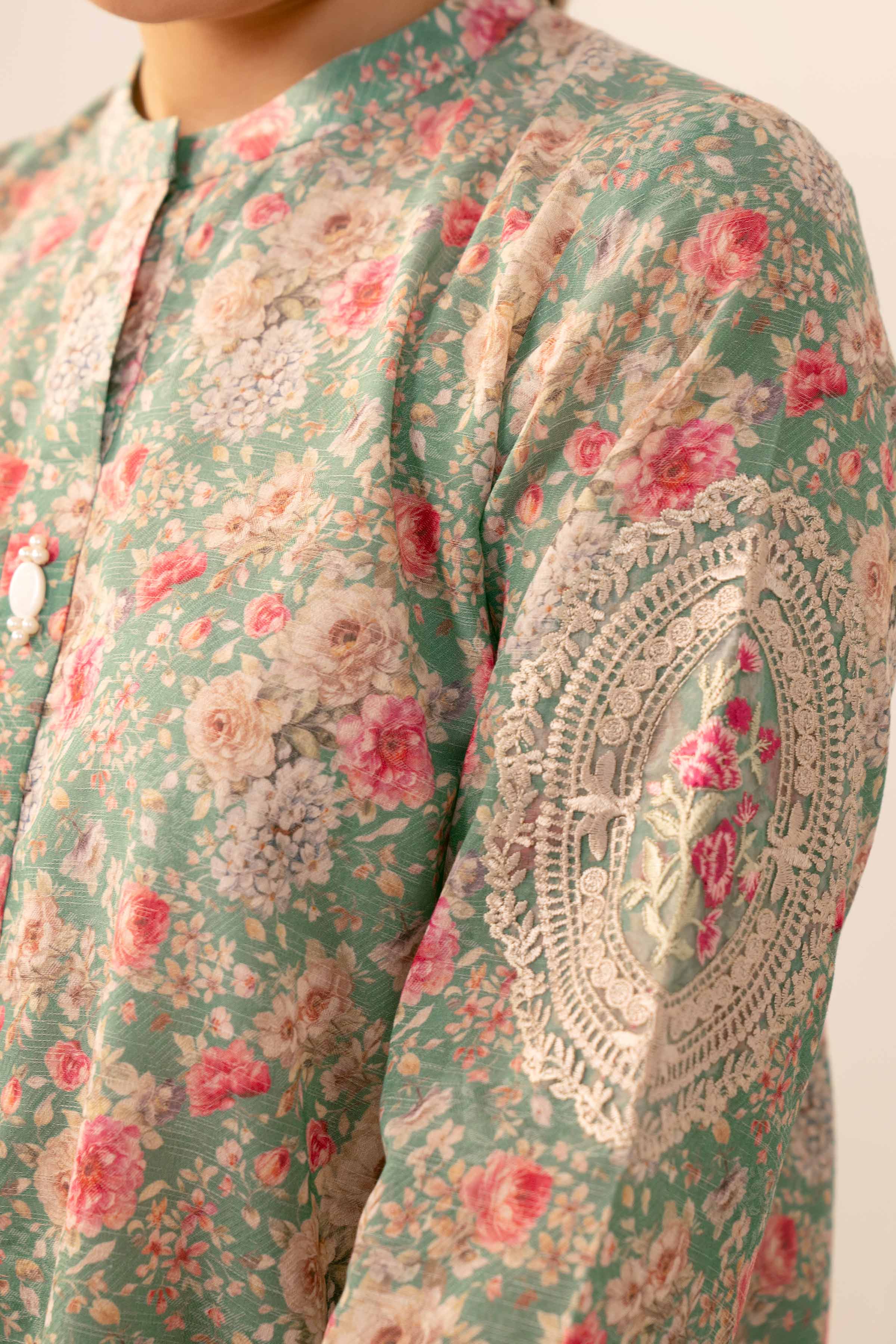 2 Piece - Digital Printed Embroidered Suit - 42404441 - Image 5