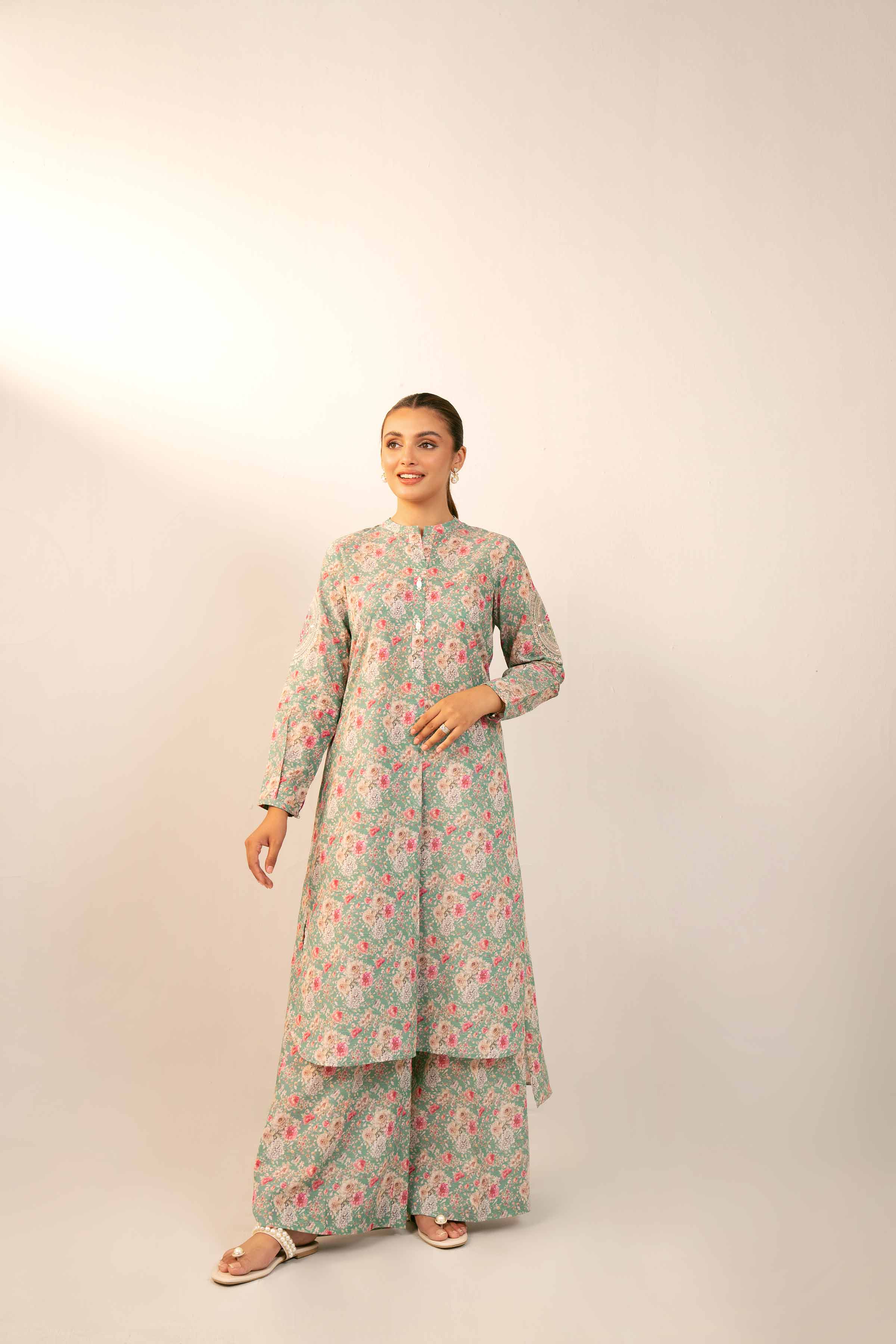 2 Piece - Digital Printed Embroidered Suit - 42404441 - Image 6